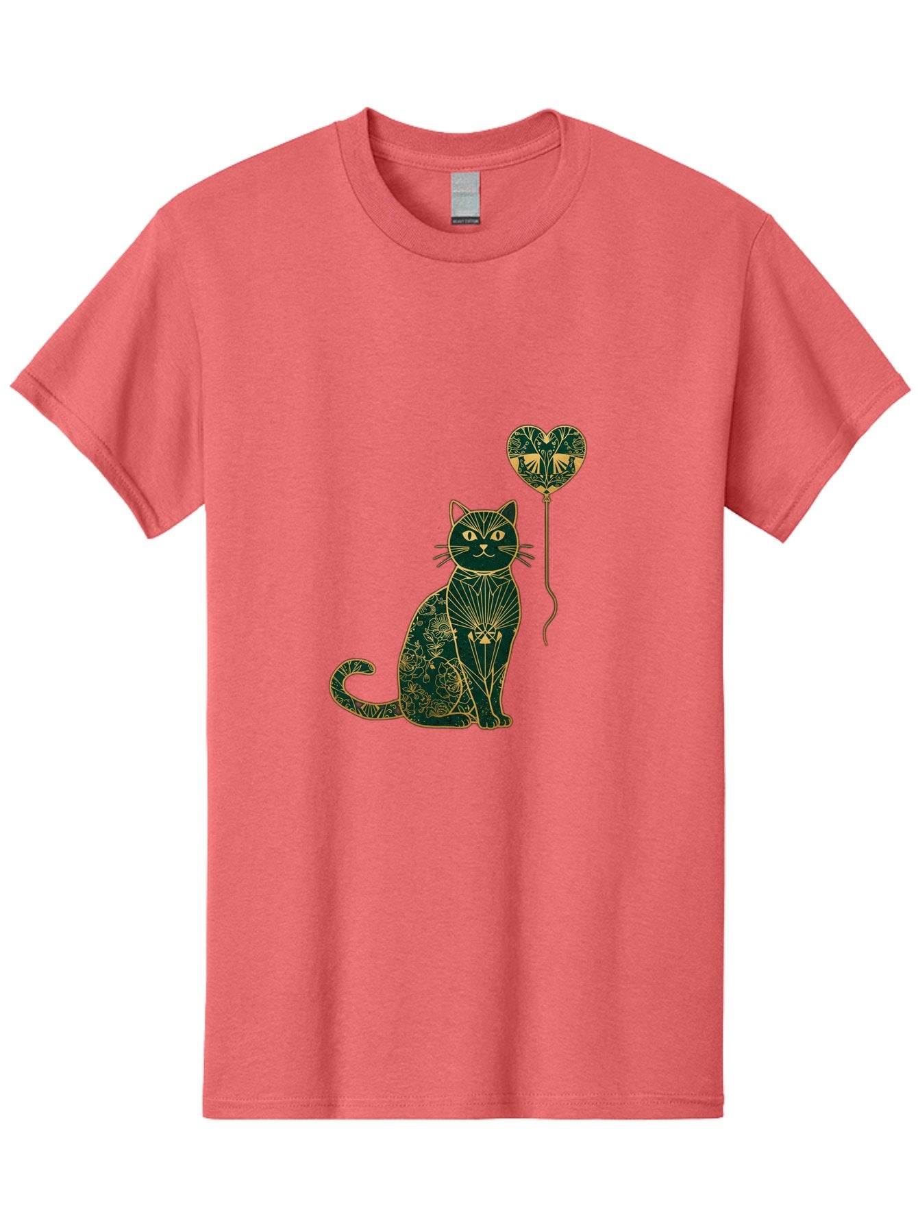 Cat-With-Heart-Shaped-Balloon-1 Men'S Graphic Tee, 100% Cotton, Comfortable Casual Summer Wear, Machine Washable, Vintage Camera, Old Camera, Antique Camera, Black Camera, Classic Photography, Photography Equipment, Nostalgic Device, Bah716 11