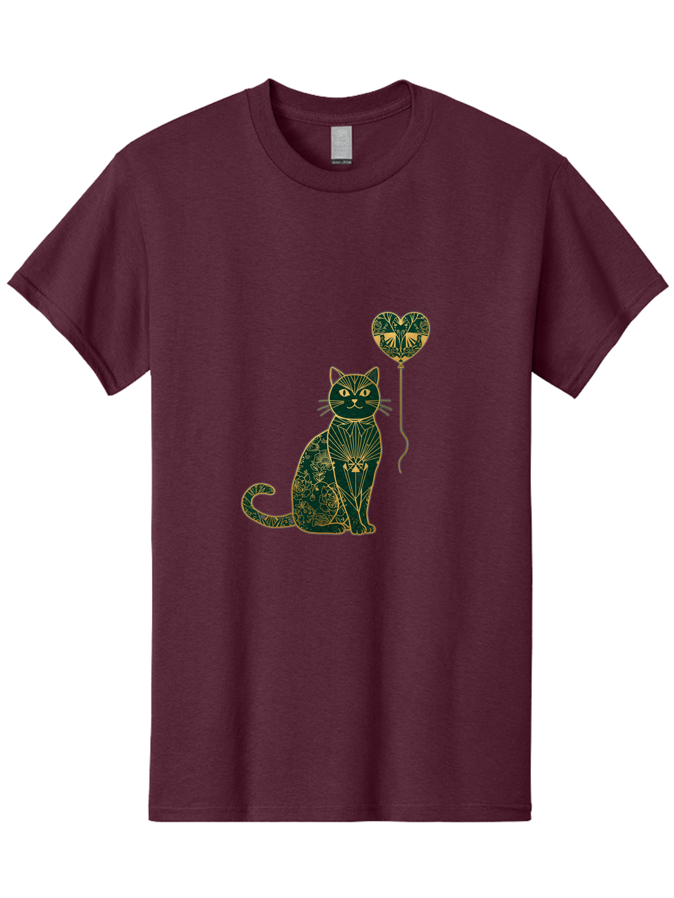Cat-With-Heart-Shaped-Balloon-1 Men'S Graphic Tee, 100% Cotton, Comfortable Casual Summer Wear, Machine Washable, Vintage Camera, Old Camera, Antique Camera, Black Camera, Classic Photography, Photography Equipment, Nostalgic Device, Bah716