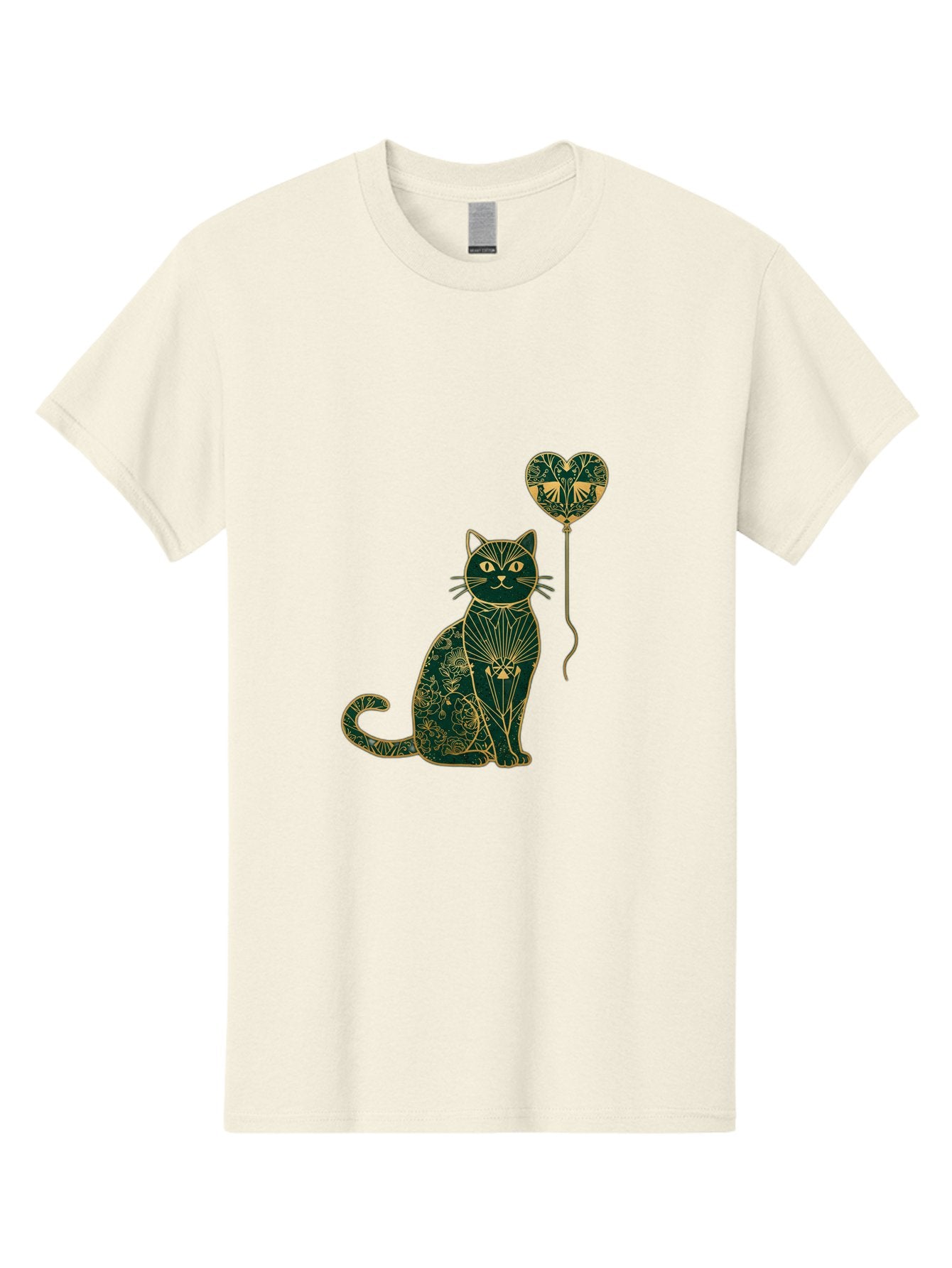 Cat-With-Heart-Shaped-Balloon-1 Men'S Graphic Tee, 100% Cotton, Comfortable Casual Summer Wear, Machine Washable, Vintage Camera, Old Camera, Antique Camera, Black Camera, Classic Photography, Photography Equipment, Nostalgic Device, Bah716