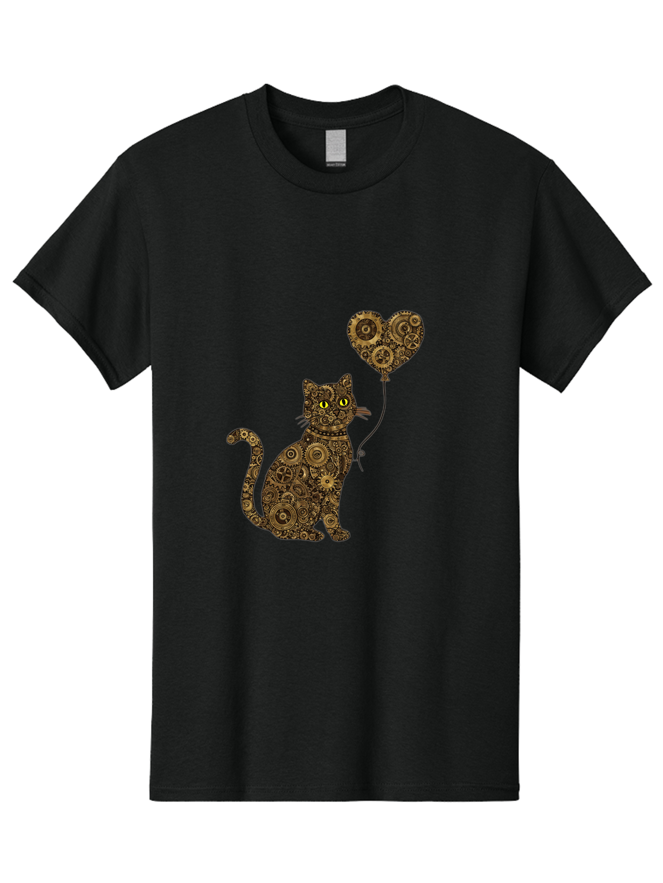 Cat-With-Heart-Shaped-Balloon Men'S Graphic Tee, 100% Cotton, Comfortable Casual Summer Wear, Machine Washable, Vintage Camera, Old Camera, Antique Camera, Black Camera, Classic Photography, Photography Equipment, Nostalgic Device, Bah717 8