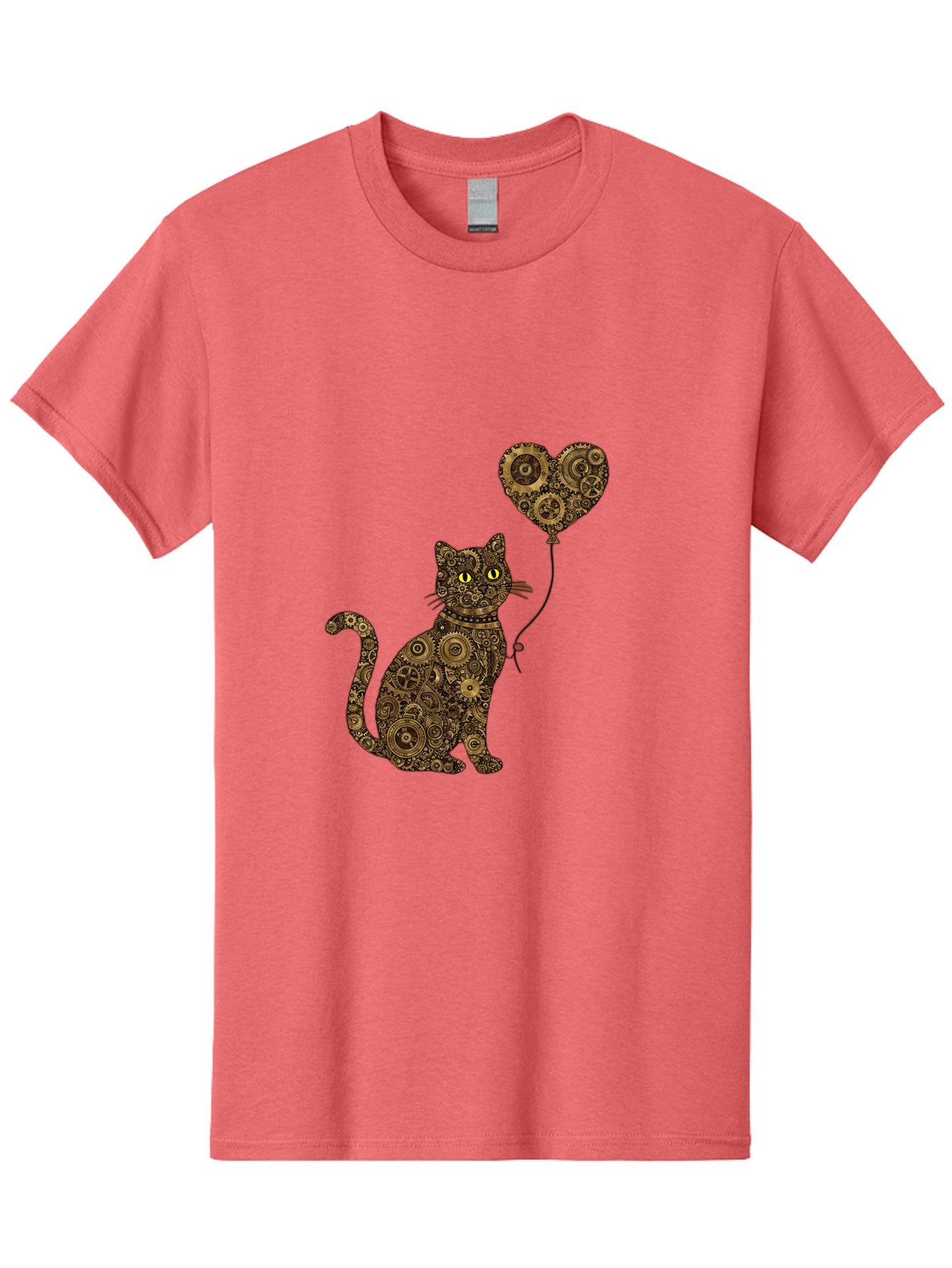 Cat-With-Heart-Shaped-Balloon Men'S Graphic Tee, 100% Cotton, Comfortable Casual Summer Wear, Machine Washable, Vintage Camera, Old Camera, Antique Camera, Black Camera, Classic Photography, Photography Equipment, Nostalgic Device, Bah717