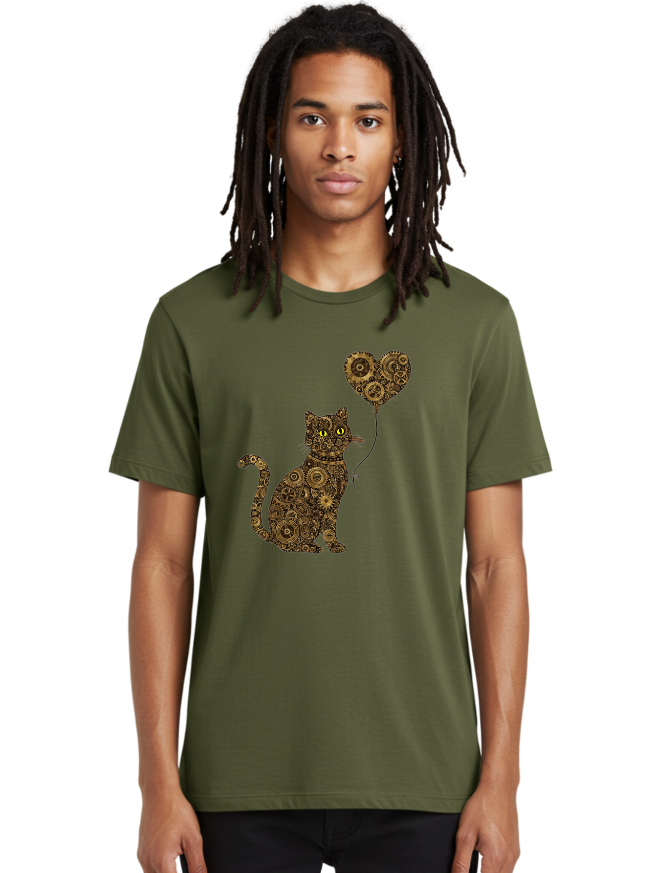 Cat-With-Heart-Shaped-Balloon Men'S Graphic Tee, 100% Cotton, Comfortable Casual Summer Wear, Machine Washable, Vintage Camera, Old Camera, Antique Camera, Black Camera, Classic Photography, Photography Equipment, Nostalgic Device, Bah717 24