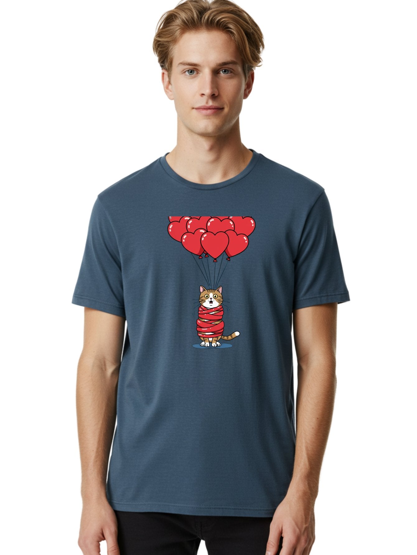 Cat-With-Red-Balloons Men'S Graphic Tee, 100% Cotton, Comfortable Casual Summer Wear, Machine Washable, Vintage Camera, Old Camera, Antique Camera, Black Camera, Classic Photography, Photography Equipment, Nostalgic Device, Film Camera, Bah719 18