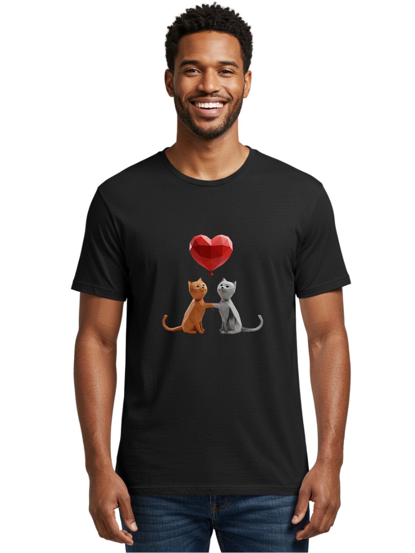 Cats-Holding-Heart-Balloon Men'S Graphic Tee, 100% Cotton, Comfortable Casual Summer Wear, Machine Washable, Vintage Camera, Old Camera, Antique Camera, Black Camera, Classic Photography, Photography Equipment, Nostalgic Device, Film Camera, Bah721 18