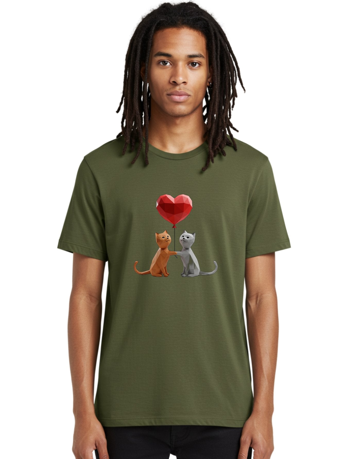 Cats-Holding-Heart-Balloon Men'S Graphic Tee, 100% Cotton, Comfortable Casual Summer Wear, Machine Washable, Vintage Camera, Old Camera, Antique Camera, Black Camera, Classic Photography, Photography Equipment, Nostalgic Device, Film Camera, Bah721 24