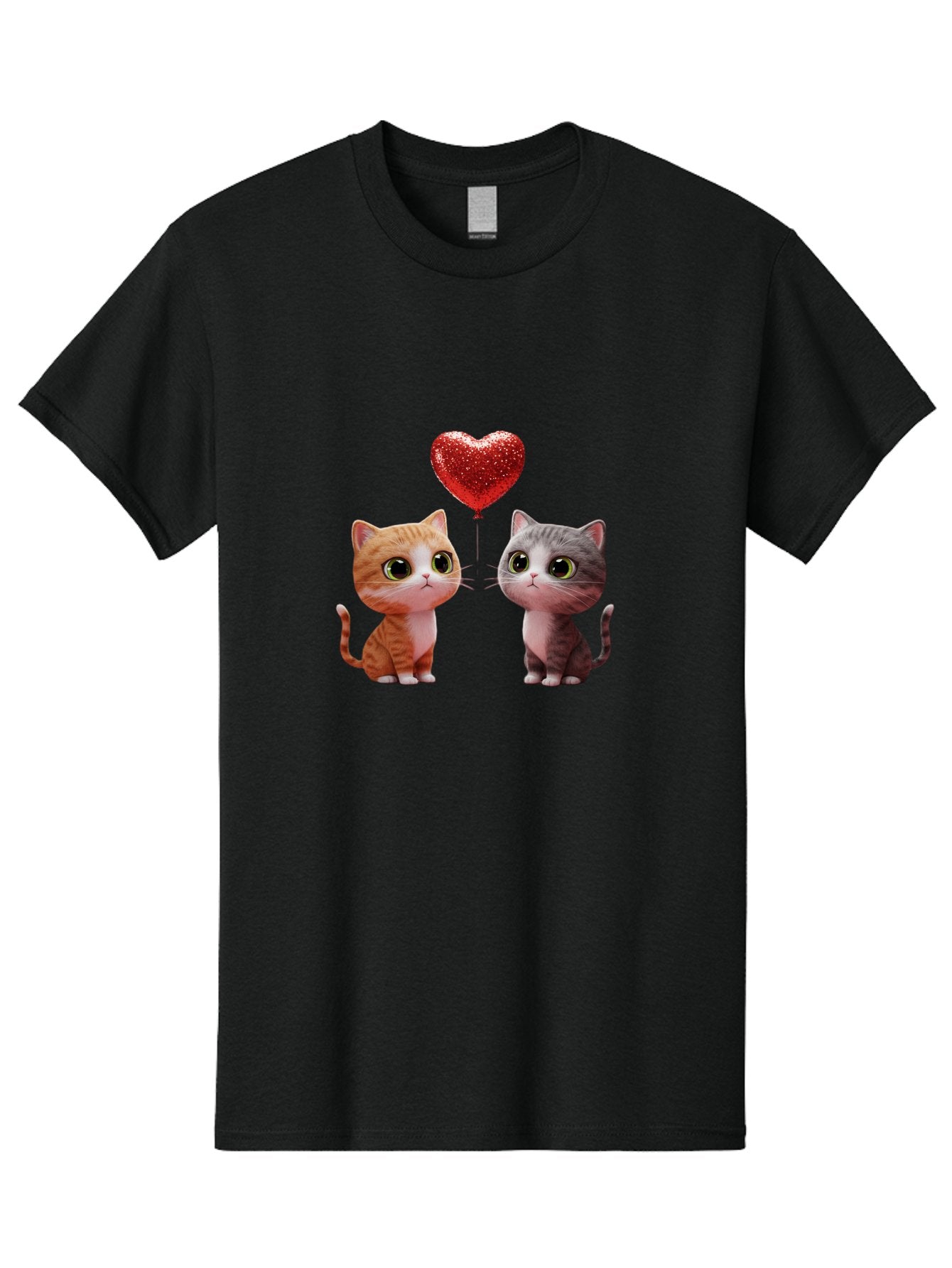 Cats-With-Heart-Balloon-1 Men'S Graphic Tee, 100% Cotton, Comfortable Casual Summer Wear, Machine Washable, Vintage Camera, Old Camera, Antique Camera, Black Camera, Classic Photography, Photography Equipment, Nostalgic Device, Film Camera, Bah722 12