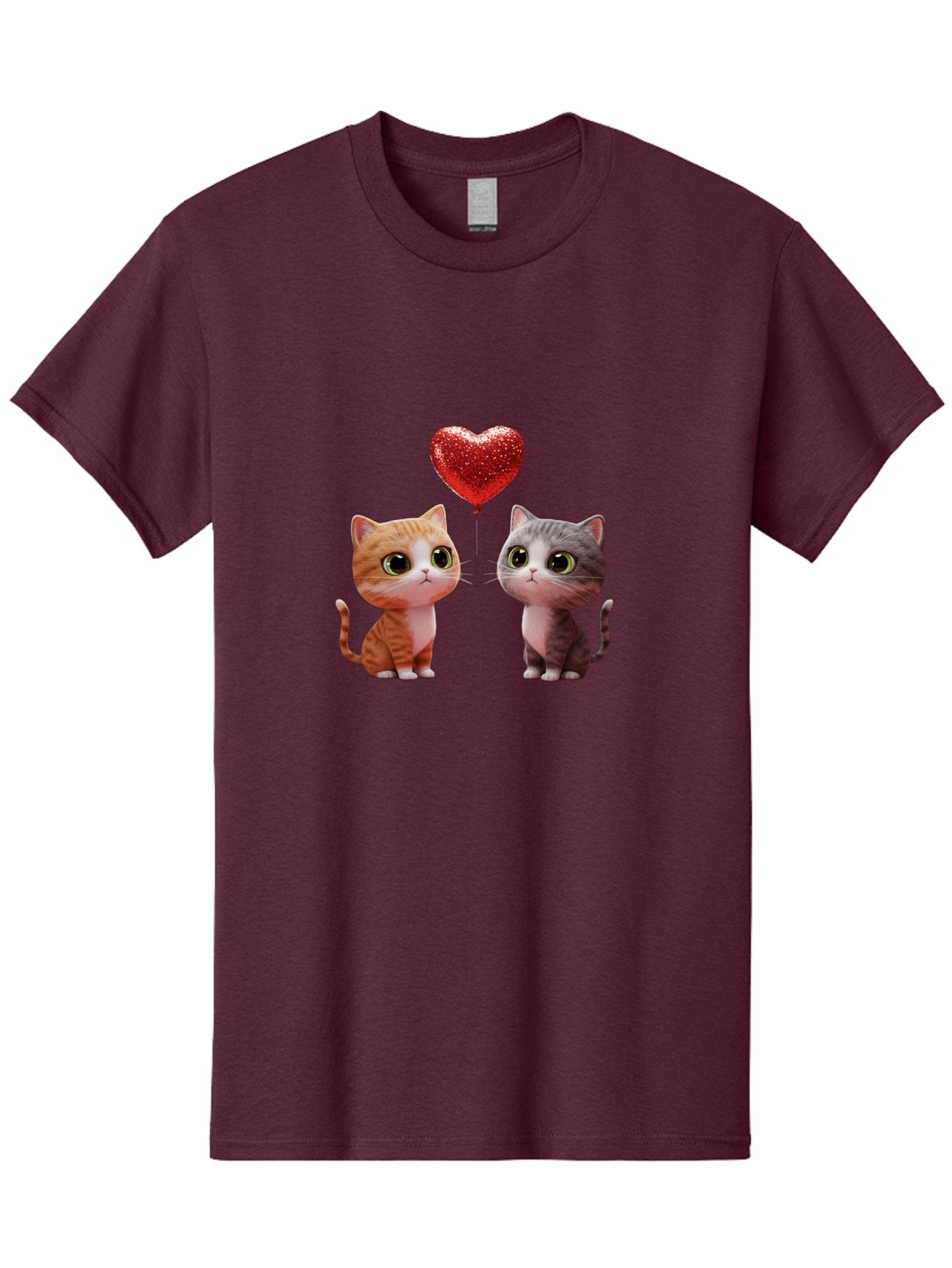 Cats-With-Heart-Balloon-1 Men'S Graphic Tee, 100% Cotton, Comfortable Casual Summer Wear, Machine Washable, Vintage Camera, Old Camera, Antique Camera, Black Camera, Classic Photography, Photography Equipment, Nostalgic Device, Film Camera, Bah722 3