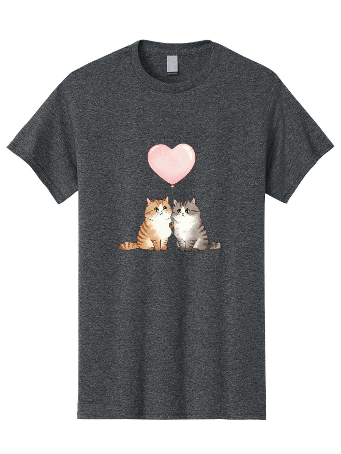 Cats-With-Heart-Balloon-2 Men'S Graphic Tee, 100% Cotton, Comfortable Casual Summer Wear, Machine Washable, Vintage Camera, Old Camera, Antique Camera, Black Camera, Classic Photography, Photography Equipment, Nostalgic Device, Film Camera, Bah723