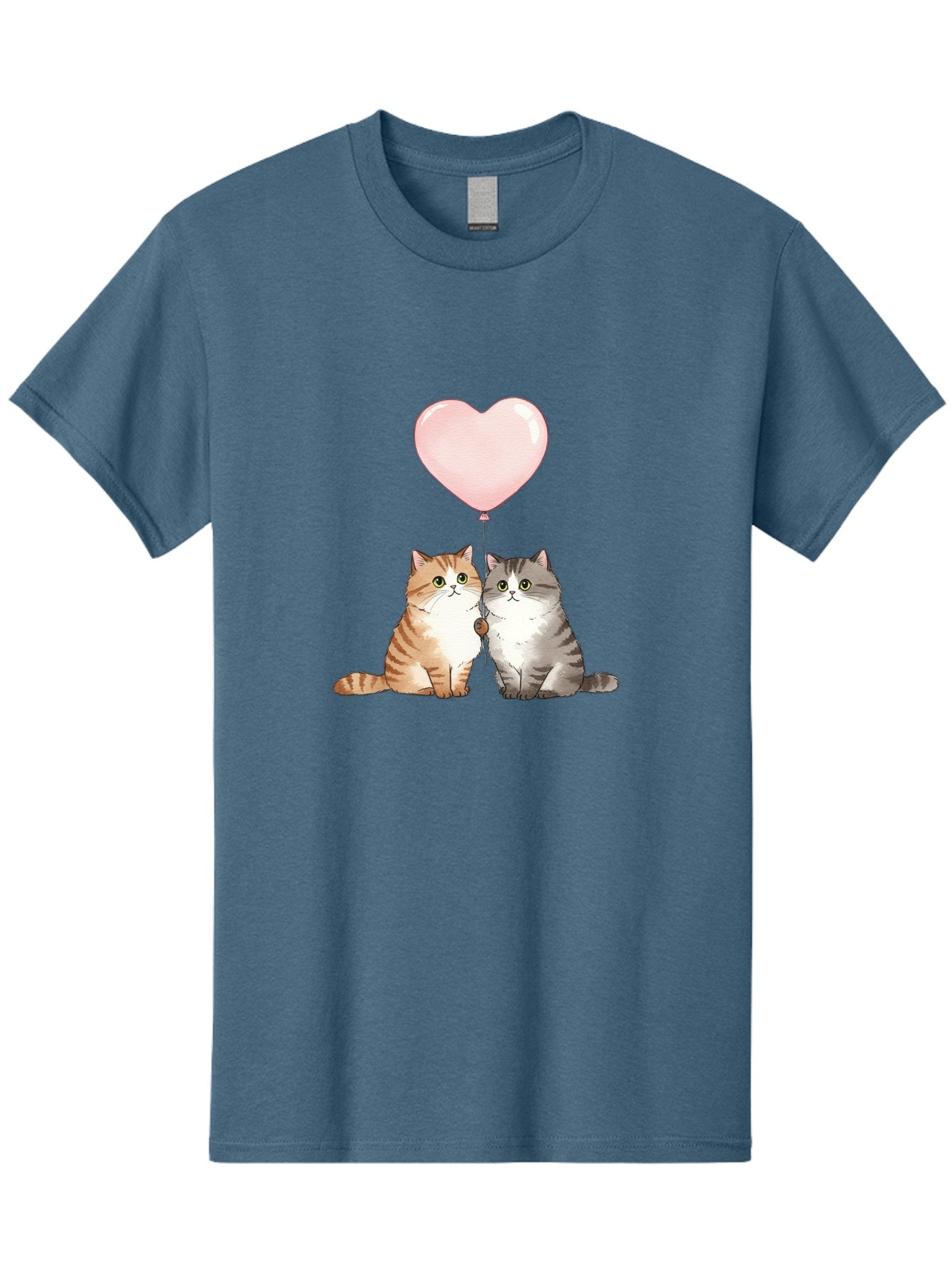 Cats-With-Heart-Balloon-2 Men'S Graphic Tee, 100% Cotton, Comfortable Casual Summer Wear, Machine Washable, Vintage Camera, Old Camera, Antique Camera, Black Camera, Classic Photography, Photography Equipment, Nostalgic Device, Film Camera, Bah723
