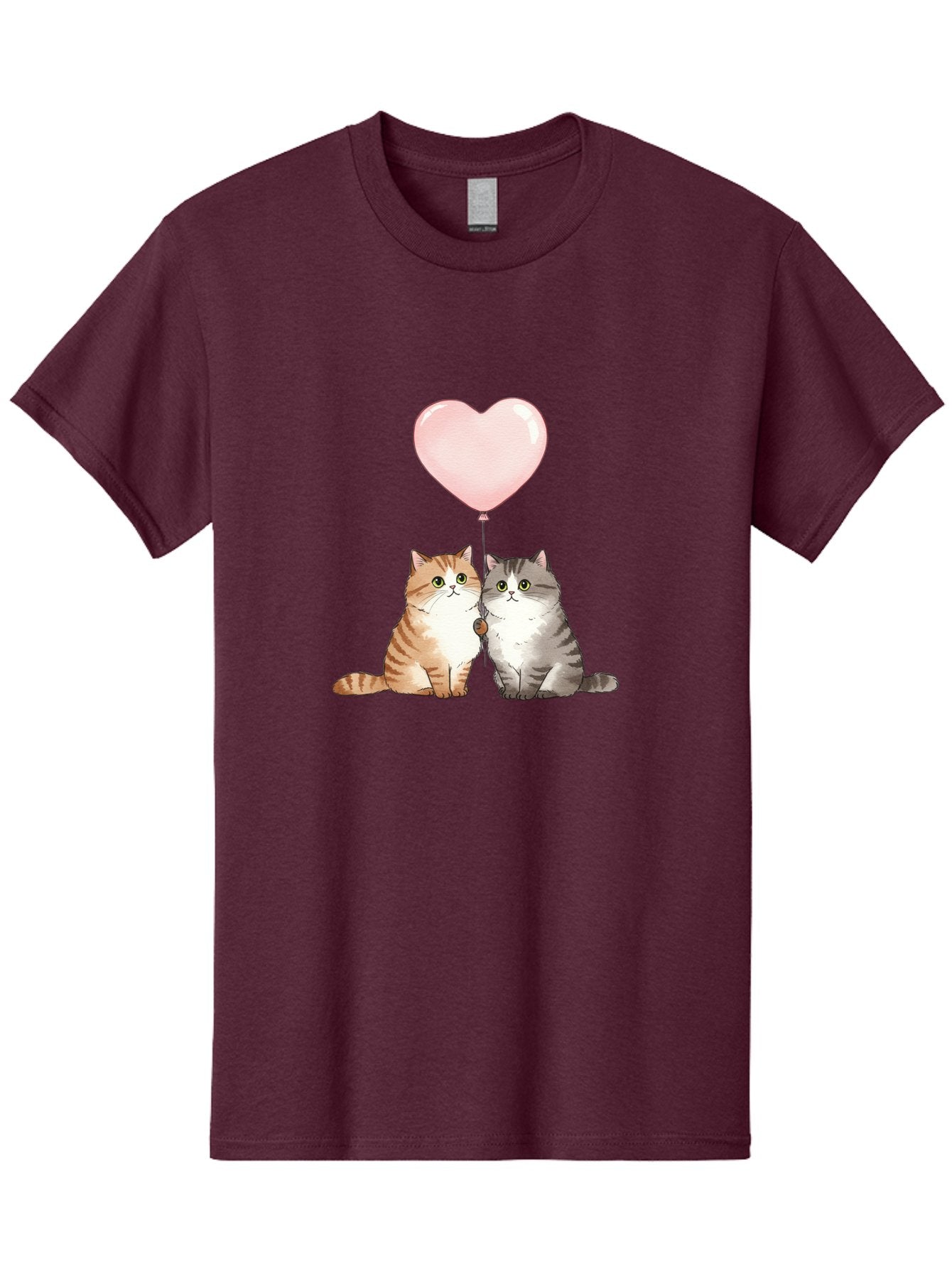 Cats-With-Heart-Balloon-2 Men'S Graphic Tee, 100% Cotton, Comfortable Casual Summer Wear, Machine Washable, Vintage Camera, Old Camera, Antique Camera, Black Camera, Classic Photography, Photography Equipment, Nostalgic Device, Film Camera, Bah723 15