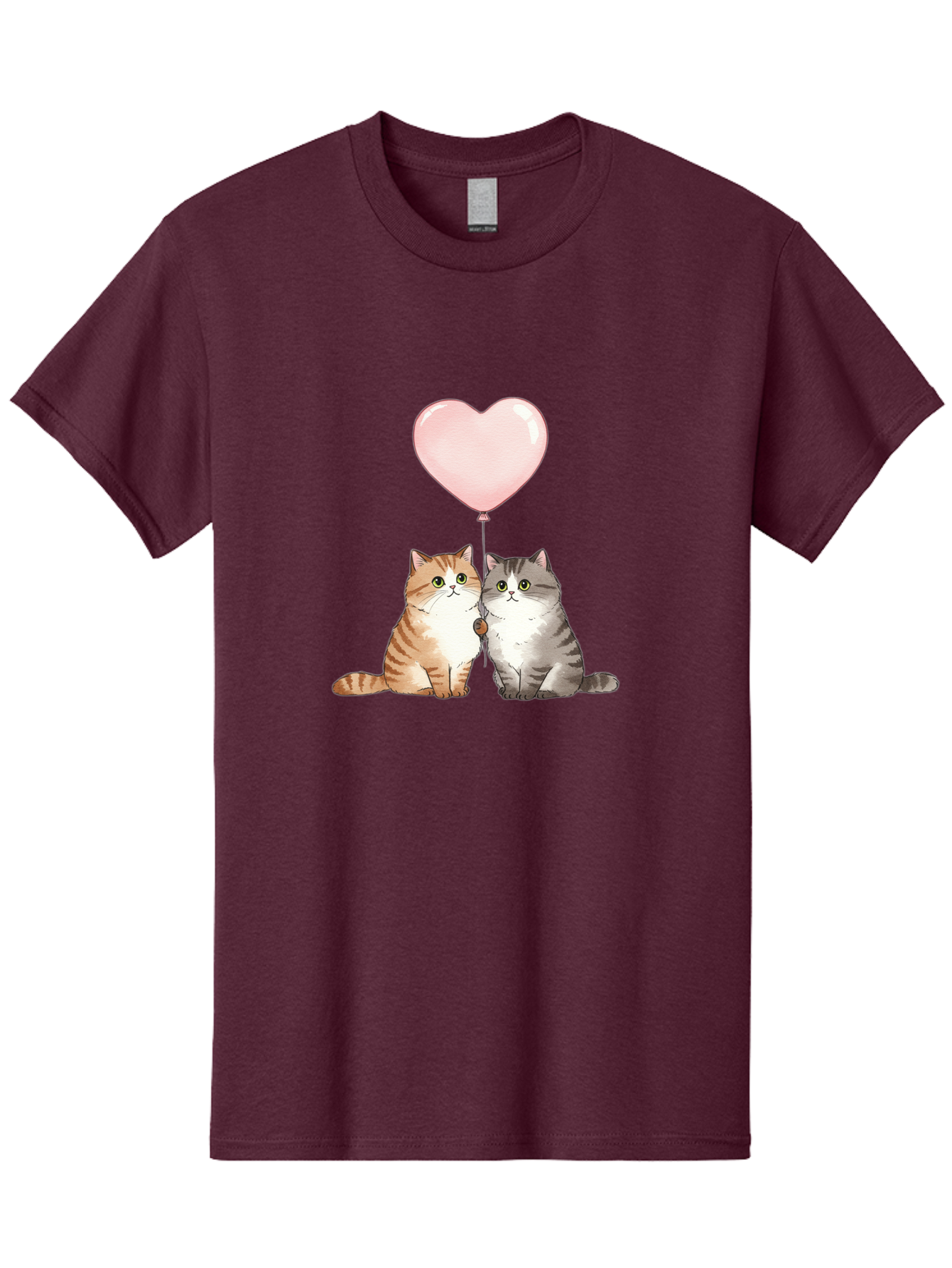 Cats-With-Heart-Balloon-2 Men'S Graphic Tee, 100% Cotton, Comfortable Casual Summer Wear, Machine Washable, Vintage Camera, Old Camera, Antique Camera, Black Camera, Classic Photography, Photography Equipment, Nostalgic Device, Film Camera, Bah723