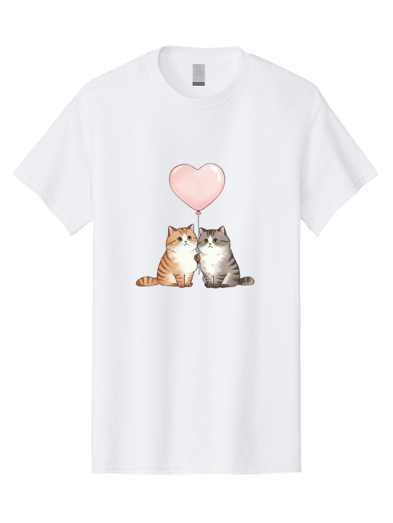 Cats-With-Heart-Balloon-2 Men'S Graphic Tee, 100% Cotton, Comfortable Casual Summer Wear, Machine Washable, Vintage Camera, Old Camera, Antique Camera, Black Camera, Classic Photography, Photography Equipment, Nostalgic Device, Film Camera, Bah723 3