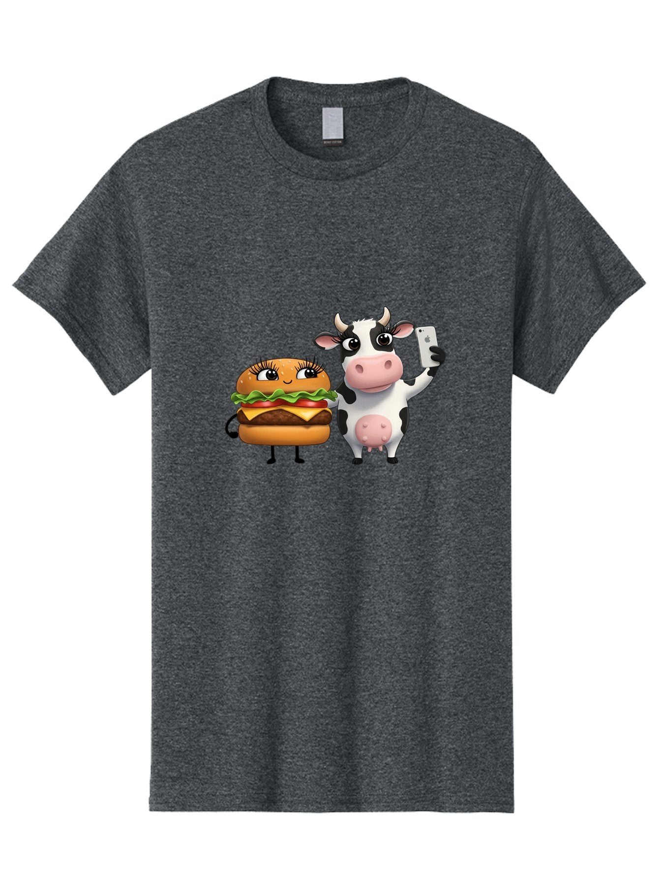 Cheeseburger-Cow-1 Men'S Graphic Tee, 100% Cotton, Comfortable Casual Summer Wear, Machine Washable, Vintage Camera, Old Camera, Antique Camera, Black Camera, Classic Photography, Photography Equipment, Nostalgic Device, Film Camera, Bah726 15