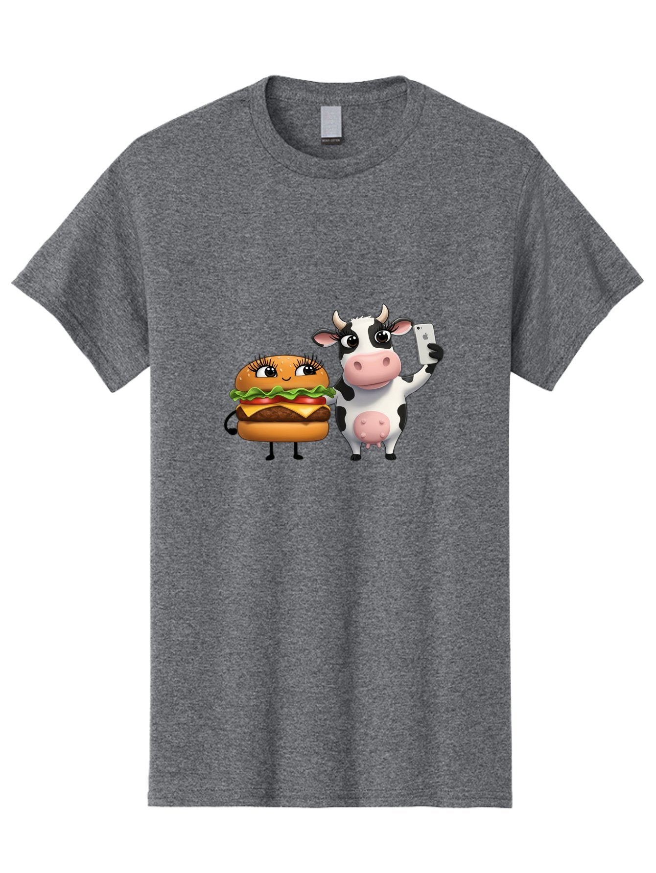 Cheeseburger-Cow-1 Men'S Graphic Tee, 100% Cotton, Comfortable Casual Summer Wear, Machine Washable, Vintage Camera, Old Camera, Antique Camera, Black Camera, Classic Photography, Photography Equipment, Nostalgic Device, Film Camera, Bah726 9