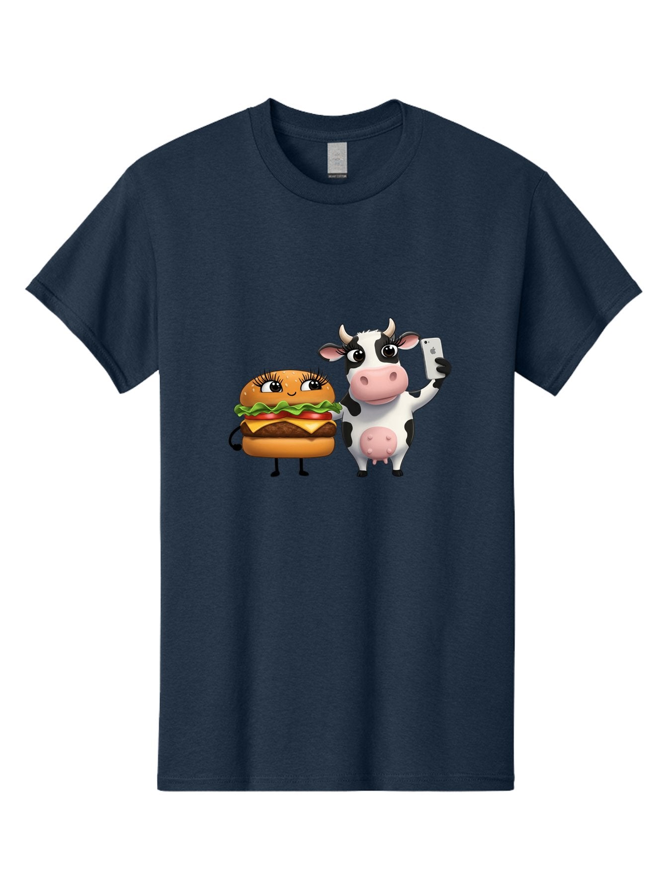 Cheeseburger-Cow-1 Men'S Graphic Tee, 100% Cotton, Comfortable Casual Summer Wear, Machine Washable, Vintage Camera, Old Camera, Antique Camera, Black Camera, Classic Photography, Photography Equipment, Nostalgic Device, Film Camera, Bah726 7