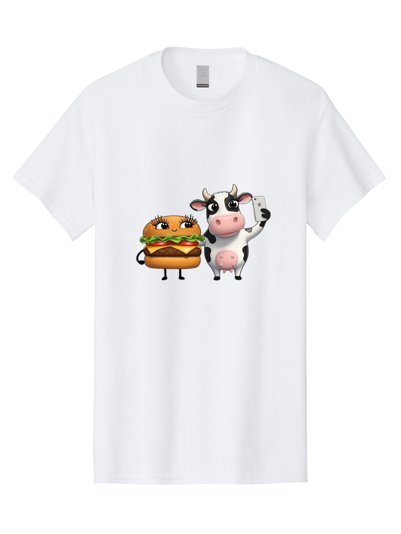 Cheeseburger-Cow-1 Men'S Graphic Tee, 100% Cotton, Comfortable Casual Summer Wear, Machine Washable, Vintage Camera, Old Camera, Antique Camera, Black Camera, Classic Photography, Photography Equipment, Nostalgic Device, Film Camera, Bah726 8