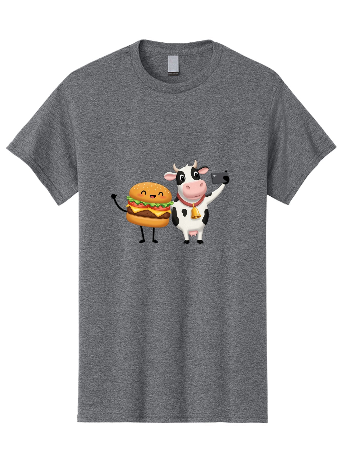 Cheeseburger-Cow Men'S Graphic Tee, 100% Cotton, Comfortable Casual Summer Wear, Machine Washable, Vintage Camera, Old Camera, Antique Camera, Black Camera, Classic Photography, Photography Equipment, Nostalgic Device, Film Camera, Camera Art Bah727 15