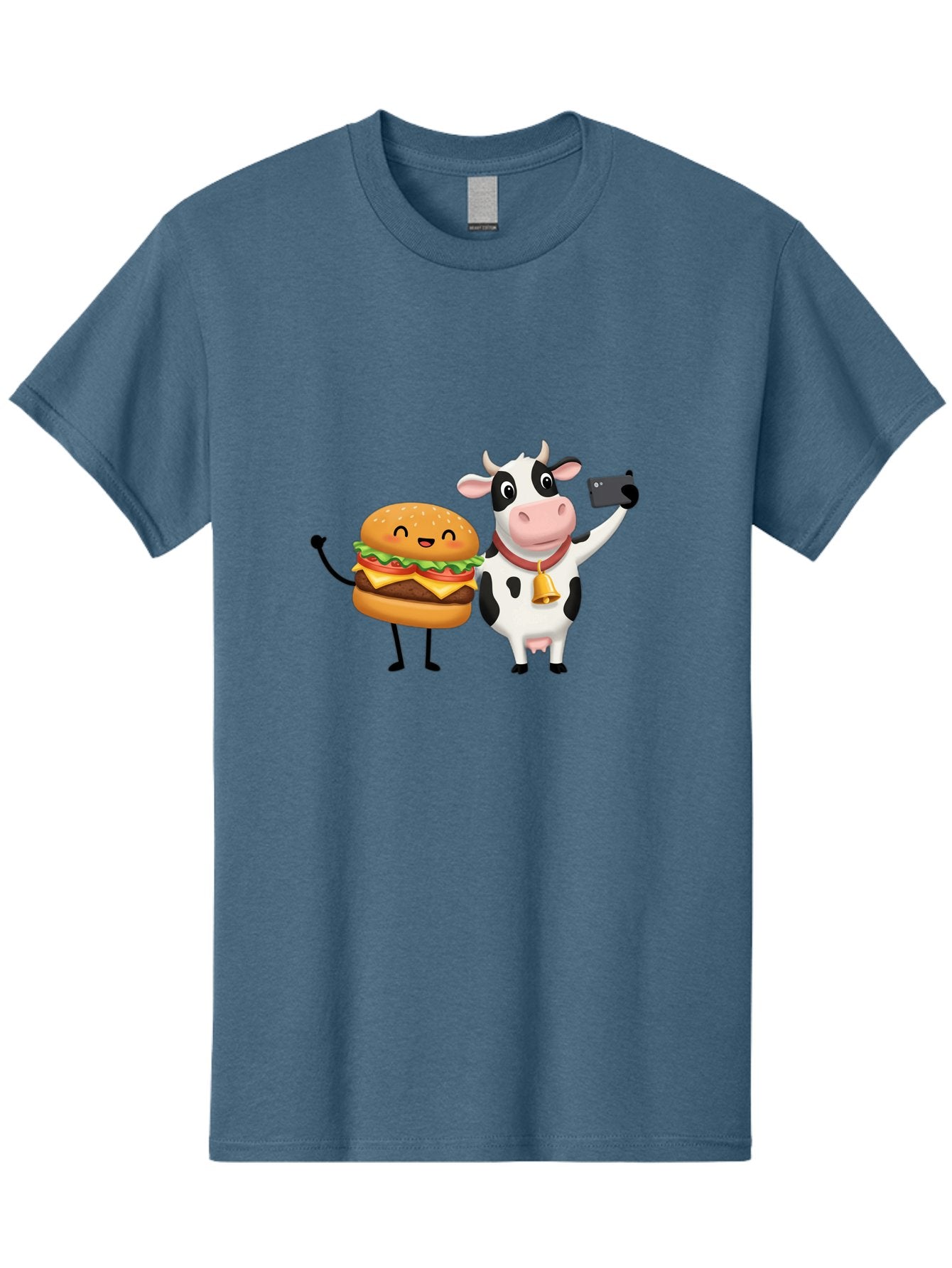 Cheeseburger-Cow Men'S Graphic Tee, 100% Cotton, Comfortable Casual Summer Wear, Machine Washable, Vintage Camera, Old Camera, Antique Camera, Black Camera, Classic Photography, Photography Equipment, Nostalgic Device, Film Camera, Camera Art Bah727 7
