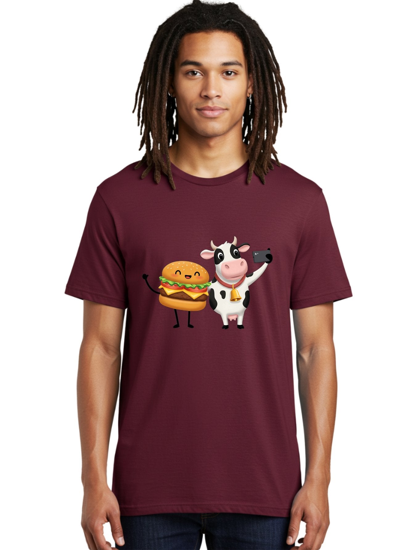 Cheeseburger-Cow Men'S Graphic Tee, 100% Cotton, Comfortable Casual Summer Wear, Machine Washable, Vintage Camera, Old Camera, Antique Camera, Black Camera, Classic Photography, Photography Equipment, Nostalgic Device, Film Camera, Camera Art Bah727 17
