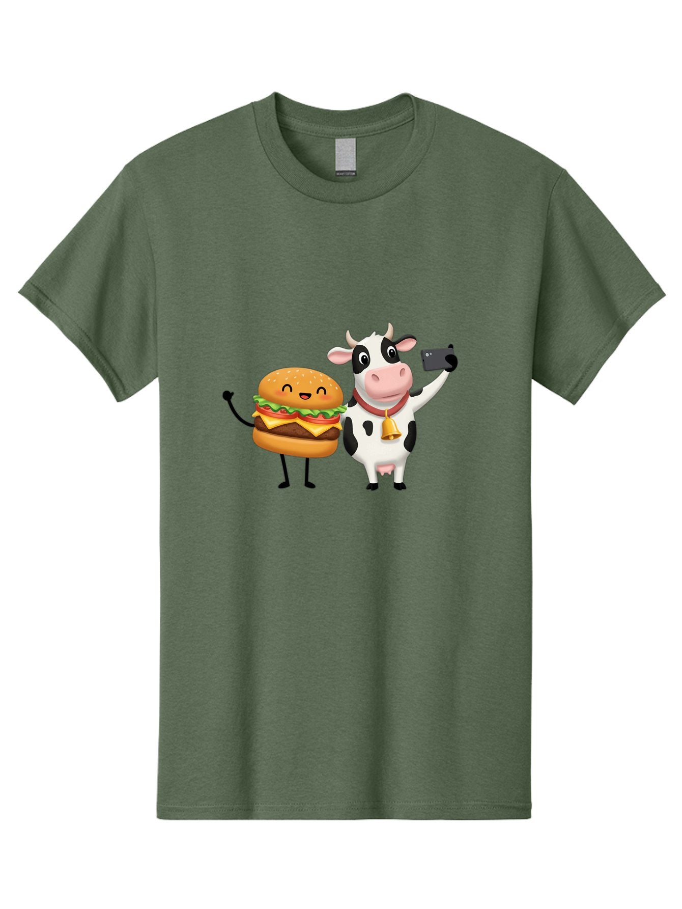 Cheeseburger-Cow Men'S Graphic Tee, 100% Cotton, Comfortable Casual Summer Wear, Machine Washable, Vintage Camera, Old Camera, Antique Camera, Black Camera, Classic Photography, Photography Equipment, Nostalgic Device, Film Camera, Camera Art Bah727 5