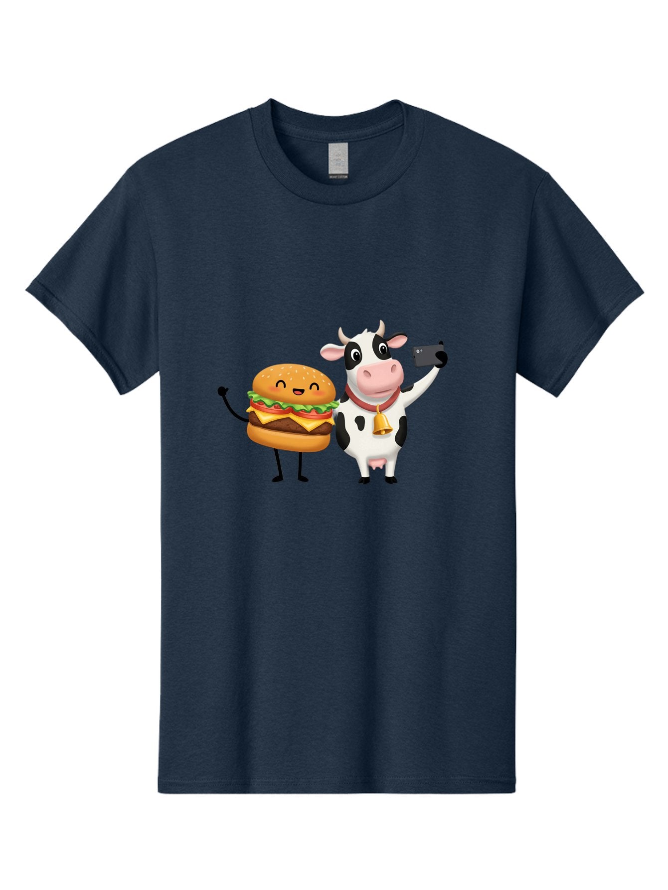 Cheeseburger-Cow Men'S Graphic Tee, 100% Cotton, Comfortable Casual Summer Wear, Machine Washable, Vintage Camera, Old Camera, Antique Camera, Black Camera, Classic Photography, Photography Equipment, Nostalgic Device, Film Camera, Camera Art Bah727 4