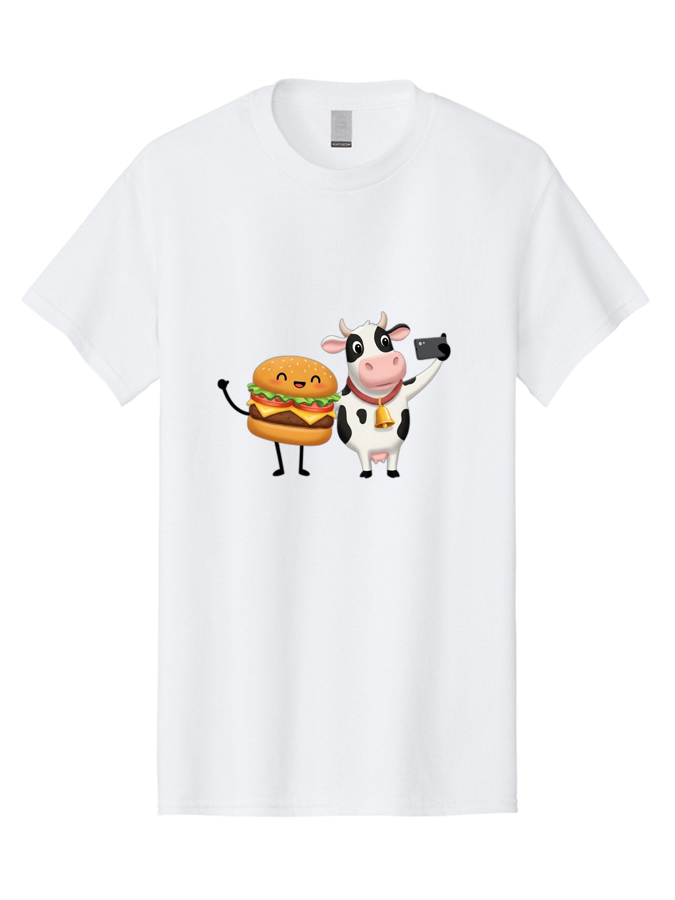 Cheeseburger-Cow Men'S Graphic Tee, 100% Cotton, Comfortable Casual Summer Wear, Machine Washable, Vintage Camera, Old Camera, Antique Camera, Black Camera, Classic Photography, Photography Equipment, Nostalgic Device, Film Camera, Camera Art Bah727