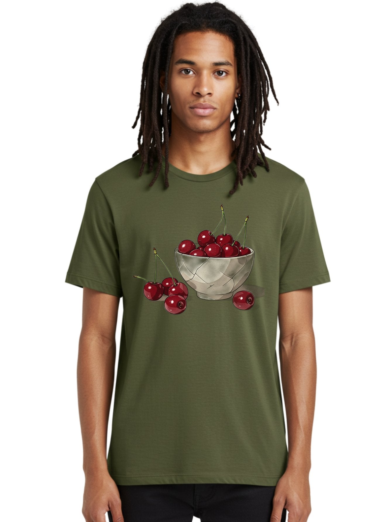 Cherries-1 Men'S Graphic Tee, 100% Cotton, Comfortable Casual Summer Wear, Machine Washable, Vintage Camera, Old Camera, Antique Camera, Black Camera, Classic Photography, Photography Equipment, Nostalgic Device, Film Camera, Camera Art Bah729 19