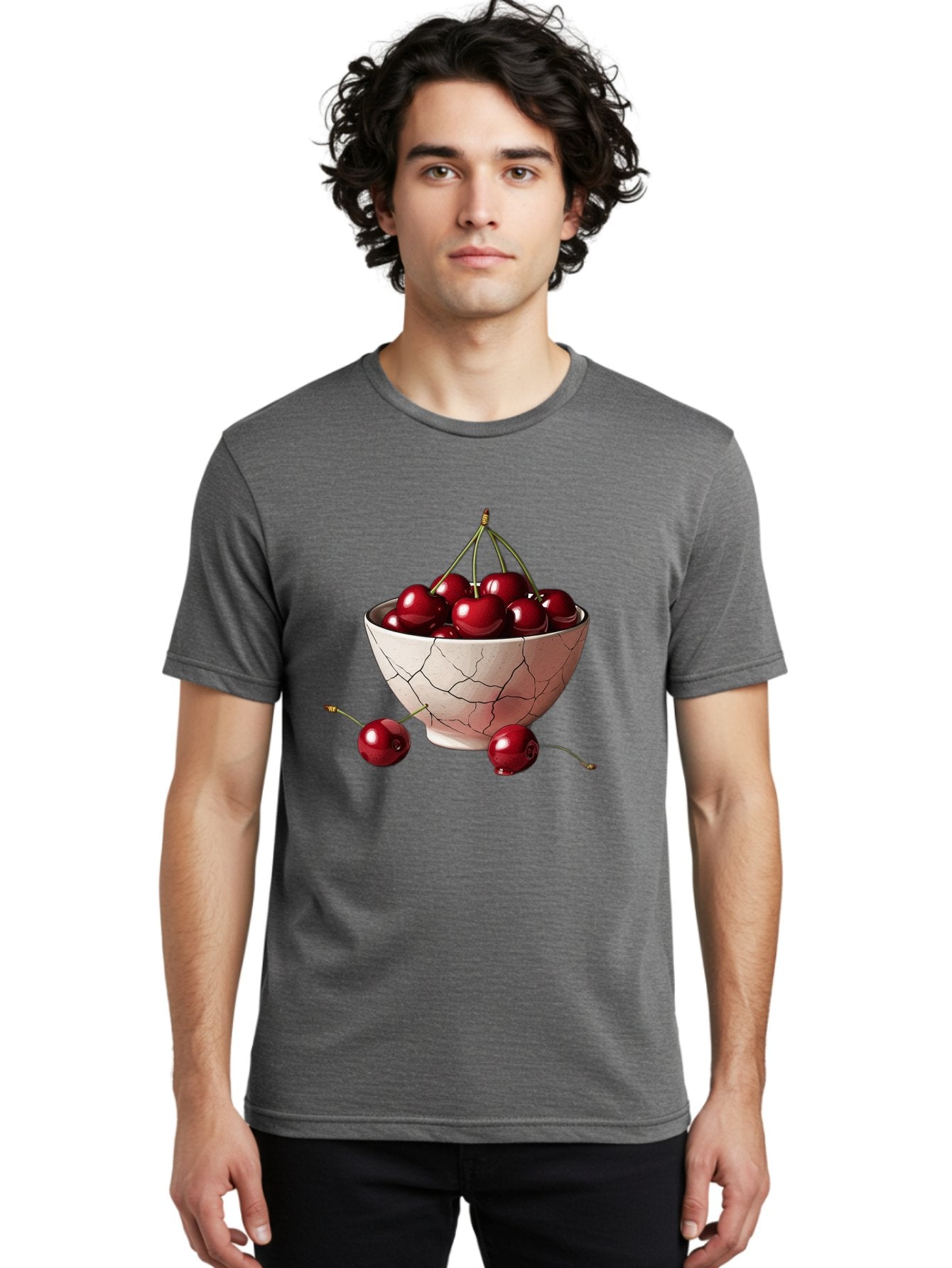 Cherries-2 Men'S Graphic Tee, 100% Cotton, Comfortable Casual Summer Wear, Machine Washable, Vintage Camera, Old Camera, Antique Camera, Black Camera, Classic Photography, Photography Equipment, Nostalgic Device, Film Camera, Camera Art Bah730 18