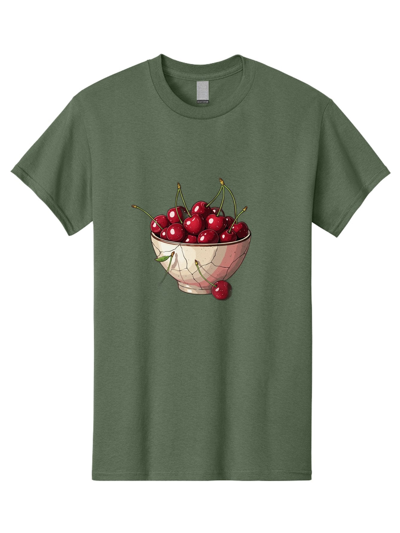 Cherries-In-Bowl-1 Men'S Graphic Tee, 100% Cotton, Comfortable Casual Summer Wear, Machine Washable, Vintage Camera, Old Camera, Antique Camera, Black Camera, Classic Photography, Photography Equipment, Nostalgic Device, Film Camera, Bah732
