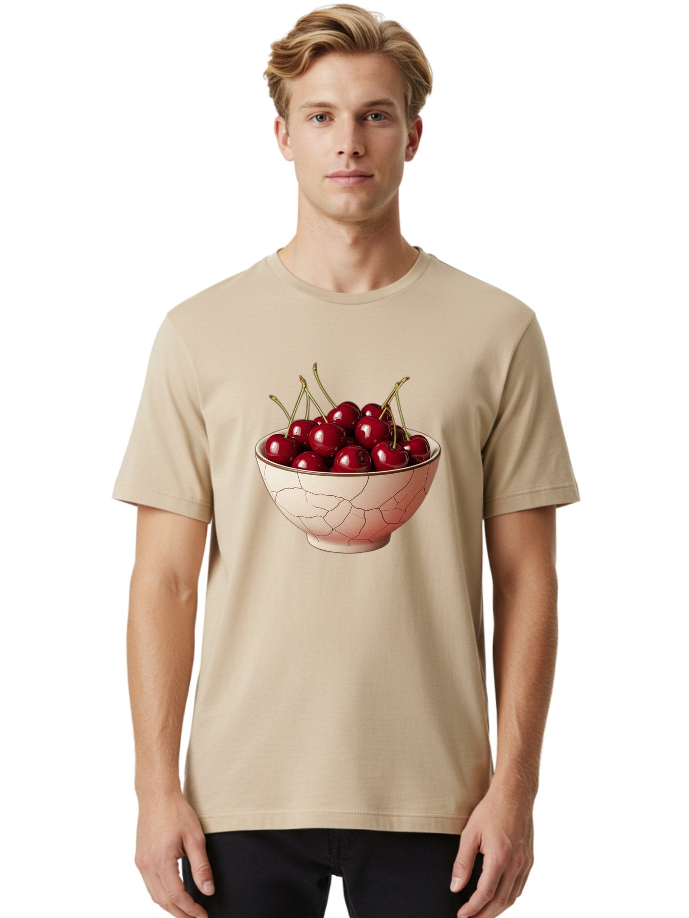 Cherries-In-Bowl-2 Men'S Graphic Tee, 100% Cotton, Comfortable Casual Summer Wear, Machine Washable, Vintage Camera, Old Camera, Antique Camera, Black Camera, Classic Photography, Photography Equipment, Nostalgic Device, Film Camera, Bah733 26