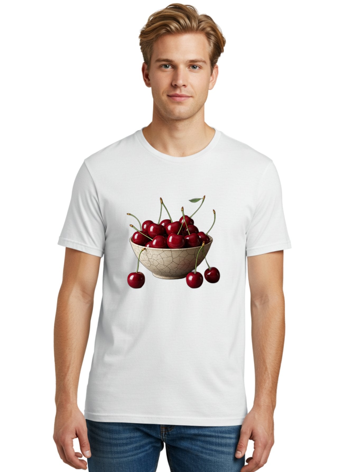 Cherries-In-Bowl Men'S Graphic Tee, 100% Cotton, Comfortable Casual Summer Wear, Machine Washable, Vintage Camera, Old Camera, Antique Camera, Black Camera, Classic Photography, Photography Equipment, Nostalgic Device, Film Camera, Camera Art Bah734 21