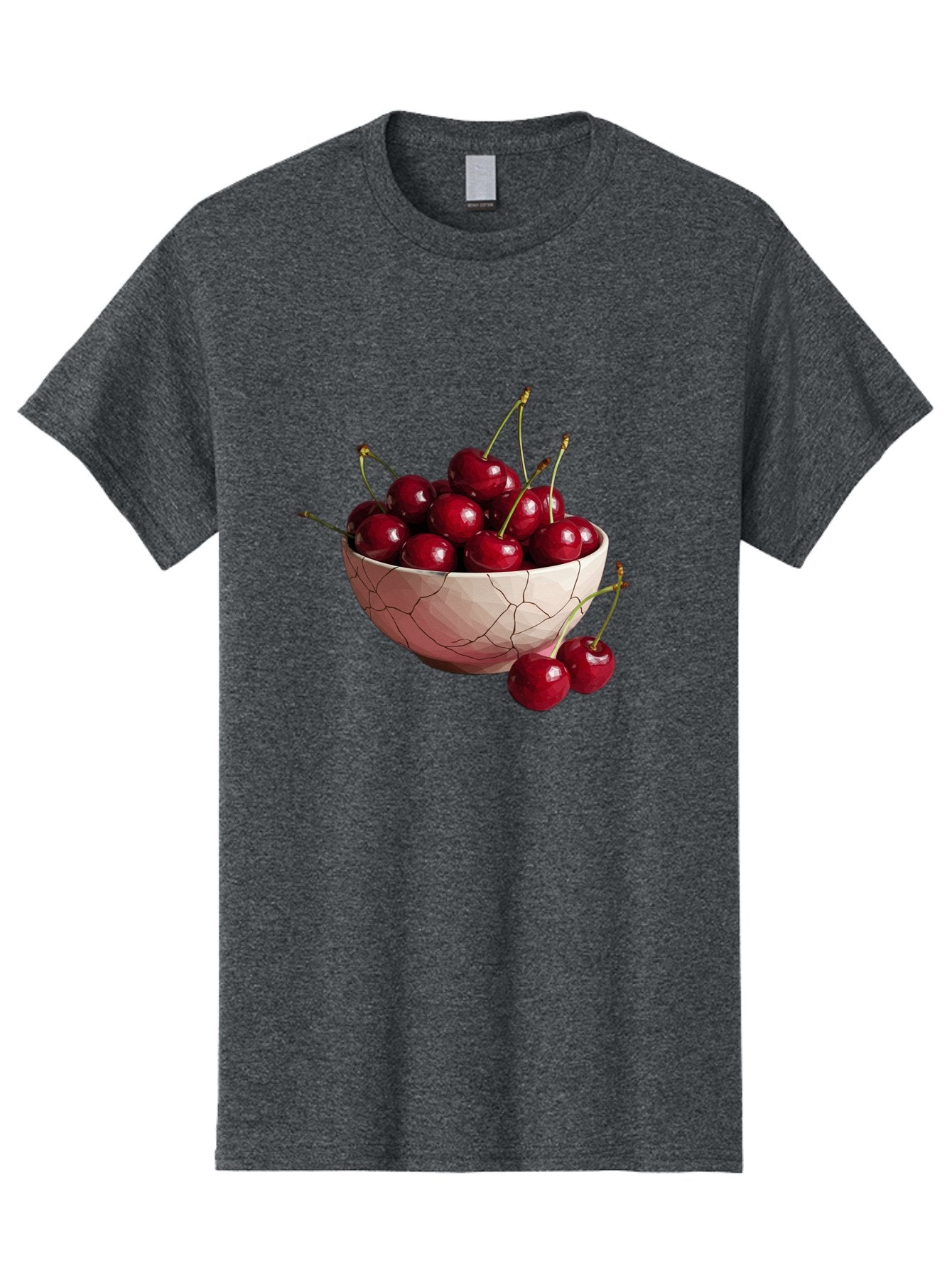 Cherries-In-Cracked-Bowl-1 Men'S Graphic Tee, 100% Cotton, Comfortable Casual Summer Wear, Machine Washable, Vintage Camera, Old Camera, Antique Camera, Black Camera, Classic Photography, Photography Equipment, Nostalgic Device, Film Camera, Bah736