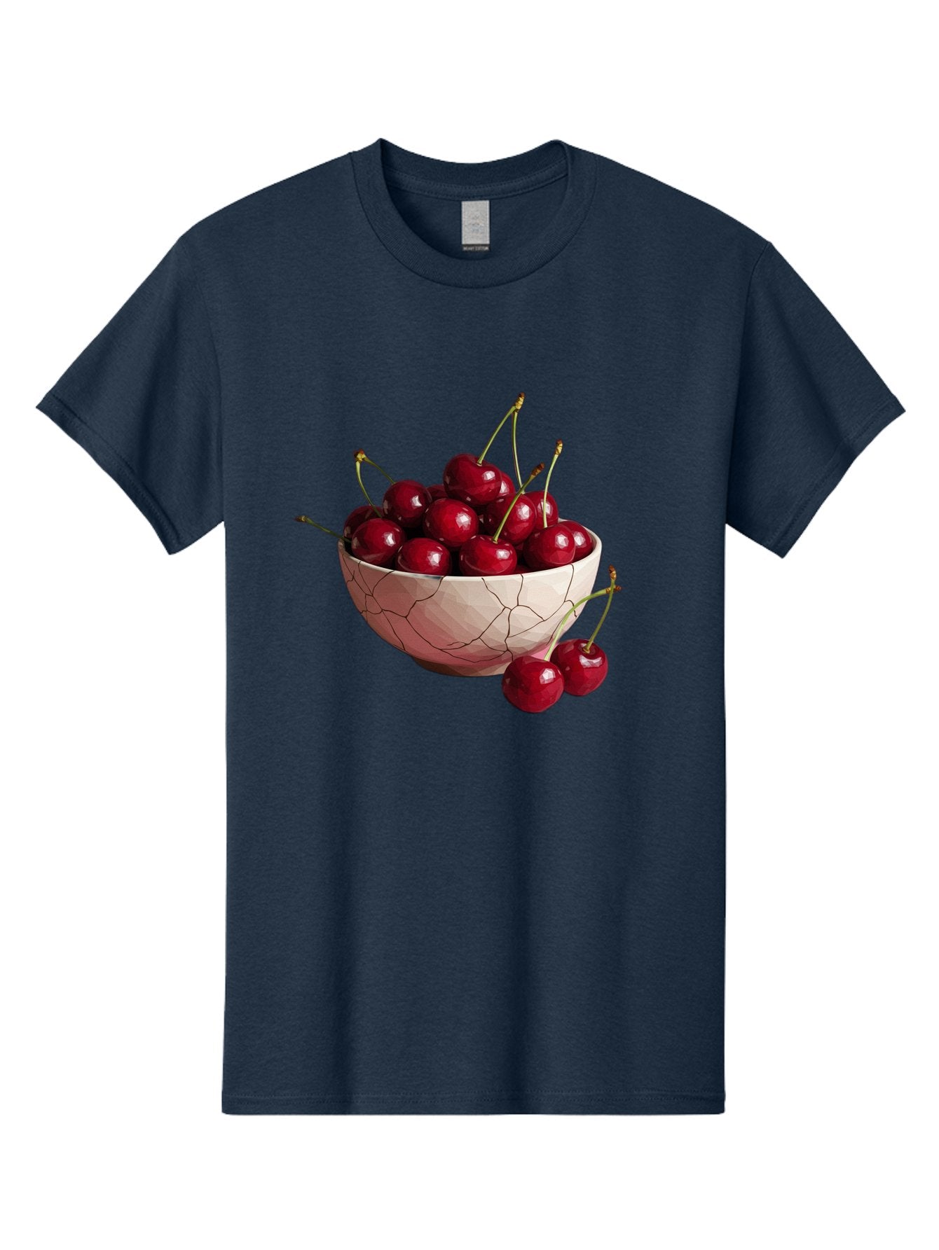 Cherries-In-Cracked-Bowl-1 Men'S Graphic Tee, 100% Cotton, Comfortable Casual Summer Wear, Machine Washable, Vintage Camera, Old Camera, Antique Camera, Black Camera, Classic Photography, Photography Equipment, Nostalgic Device, Film Camera, Bah736 5