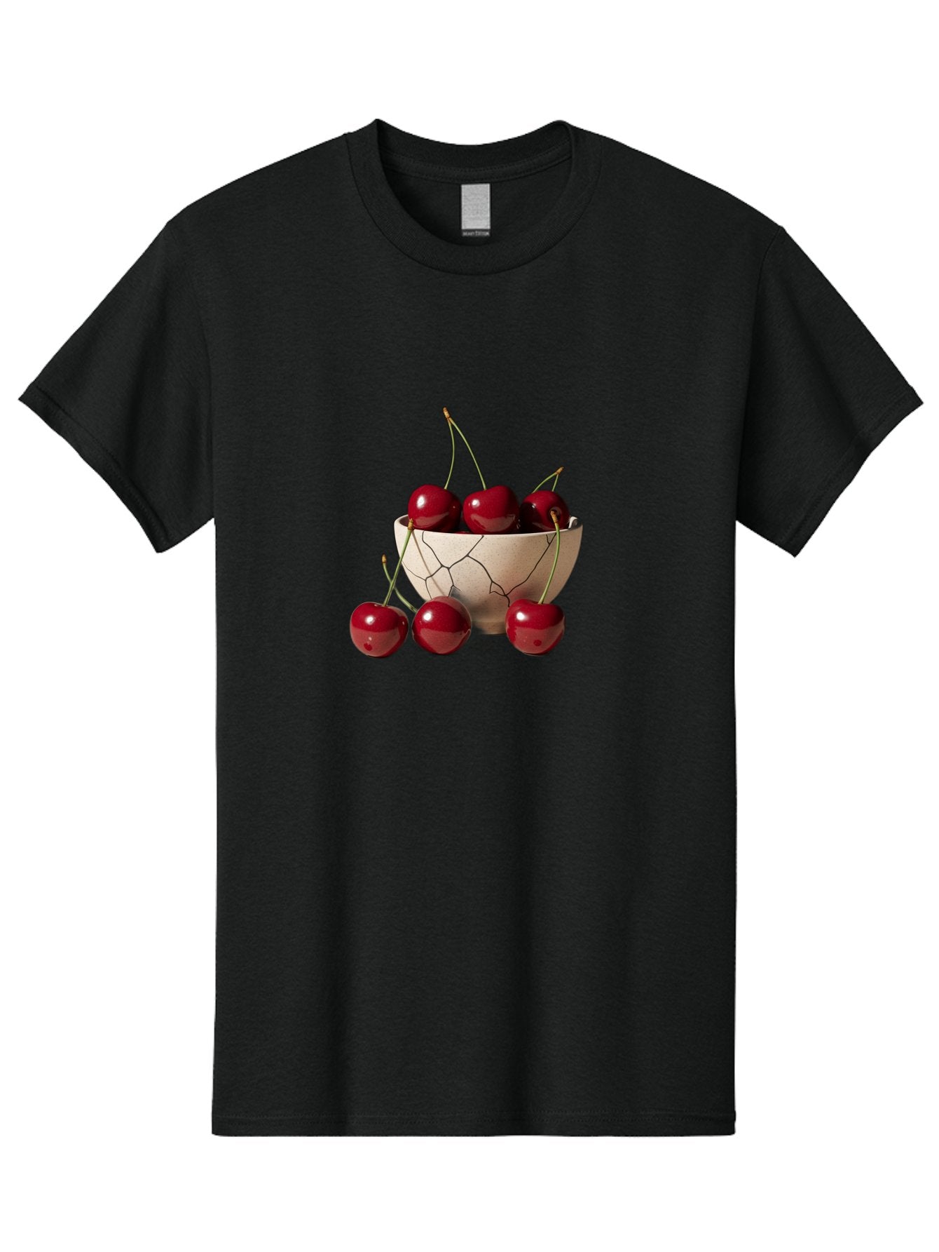 Cherries-In-Cracked-Bowl-2 Men'S Graphic Tee, 100% Cotton, Comfortable Casual Summer Wear, Machine Washable, Vintage Camera, Old Camera, Antique Camera, Black Camera, Classic Photography, Photography Equipment, Nostalgic Device, Film Camera, Bah737 7