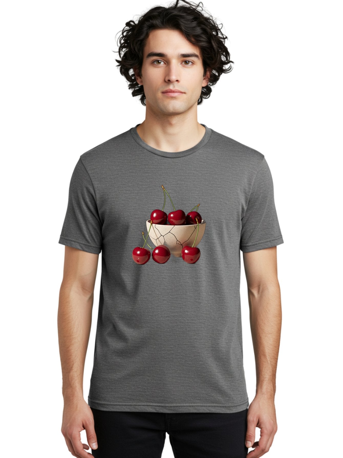 Cherries-In-Cracked-Bowl-2 Men'S Graphic Tee, 100% Cotton, Comfortable Casual Summer Wear, Machine Washable, Vintage Camera, Old Camera, Antique Camera, Black Camera, Classic Photography, Photography Equipment, Nostalgic Device, Film Camera, Bah737 20