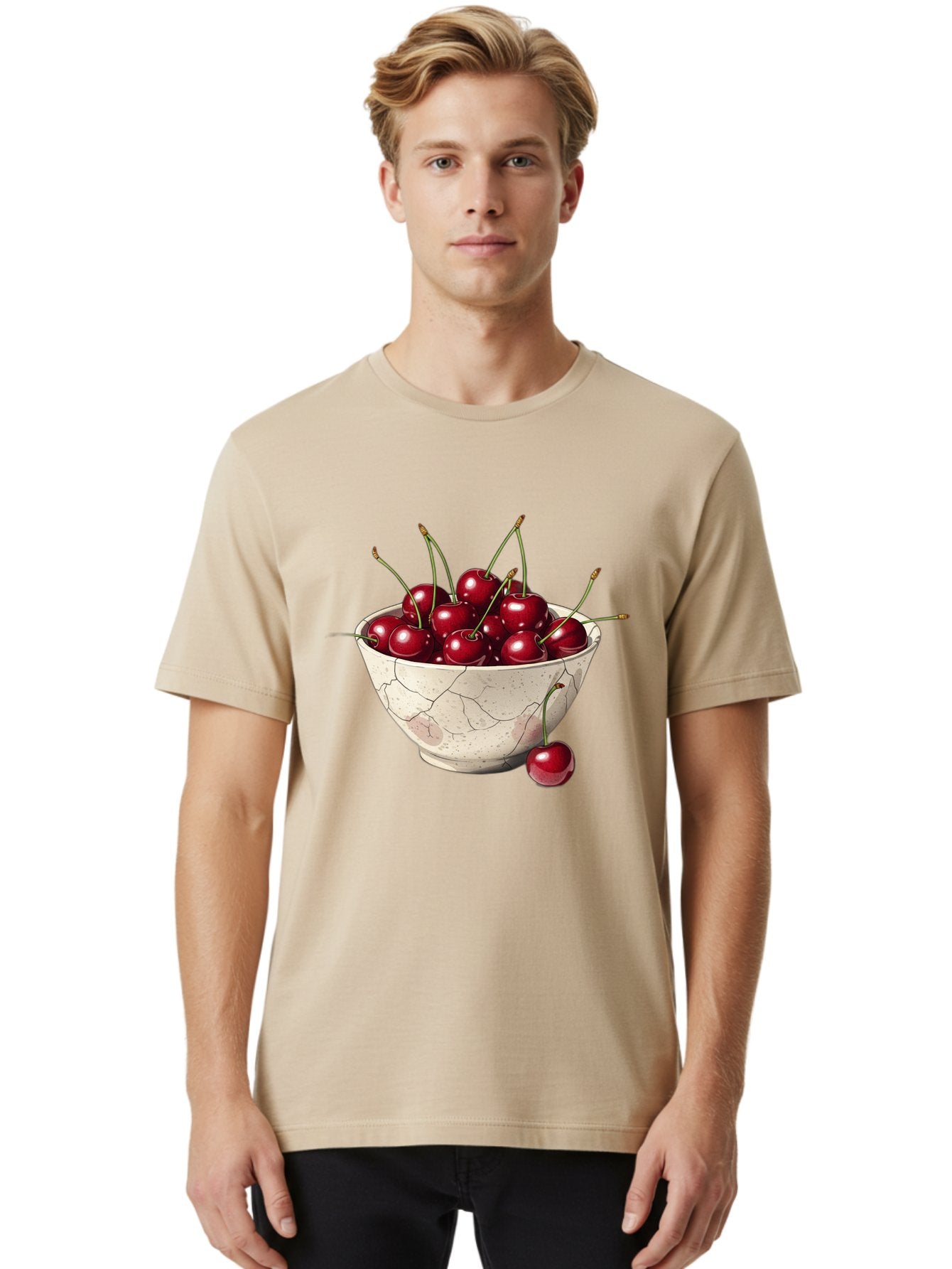 Cherries-In-Cracked-Bowl Men'S Graphic Tee, 100% Cotton, Comfortable Casual Summer Wear, Machine Washable, Vintage Camera, Old Camera, Antique Camera, Black Camera, Classic Photography, Photography Equipment, Nostalgic Device, Film Camera, Bah738 29