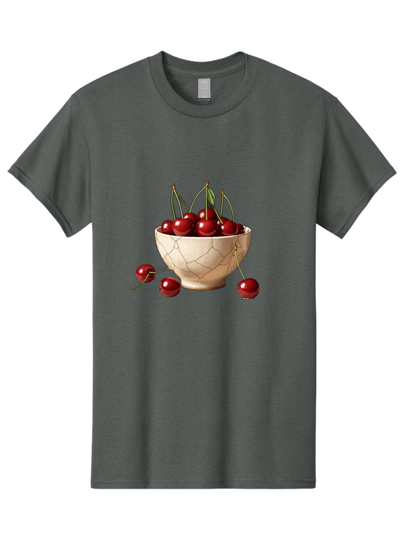 Cherries-In-Kintsugi-Bowl-1 Men'S Graphic Tee, 100% Cotton, Comfortable Casual Summer Wear, Machine Washable, Vintage Camera, Old Camera, Antique Camera, Black Camera, Classic Photography, Photography Equipment, Nostalgic Device, Film Camera, Bah739 8