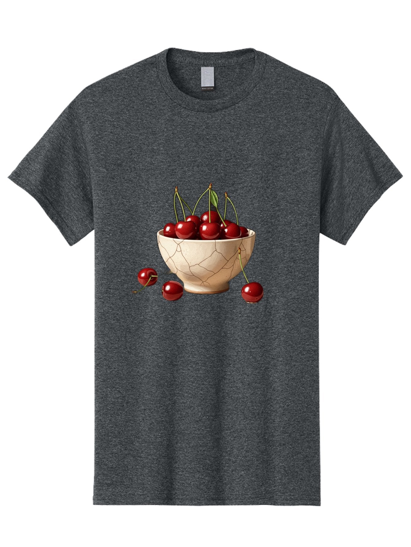 Cherries-In-Kintsugi-Bowl-1 Men'S Graphic Tee, 100% Cotton, Comfortable Casual Summer Wear, Machine Washable, Vintage Camera, Old Camera, Antique Camera, Black Camera, Classic Photography, Photography Equipment, Nostalgic Device, Film Camera, Bah739 10
