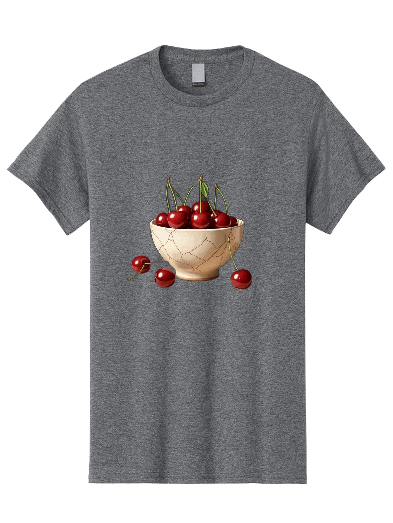 Cherries-In-Kintsugi-Bowl-1 Men'S Graphic Tee, 100% Cotton, Comfortable Casual Summer Wear, Machine Washable, Vintage Camera, Old Camera, Antique Camera, Black Camera, Classic Photography, Photography Equipment, Nostalgic Device, Film Camera, Bah739 15
