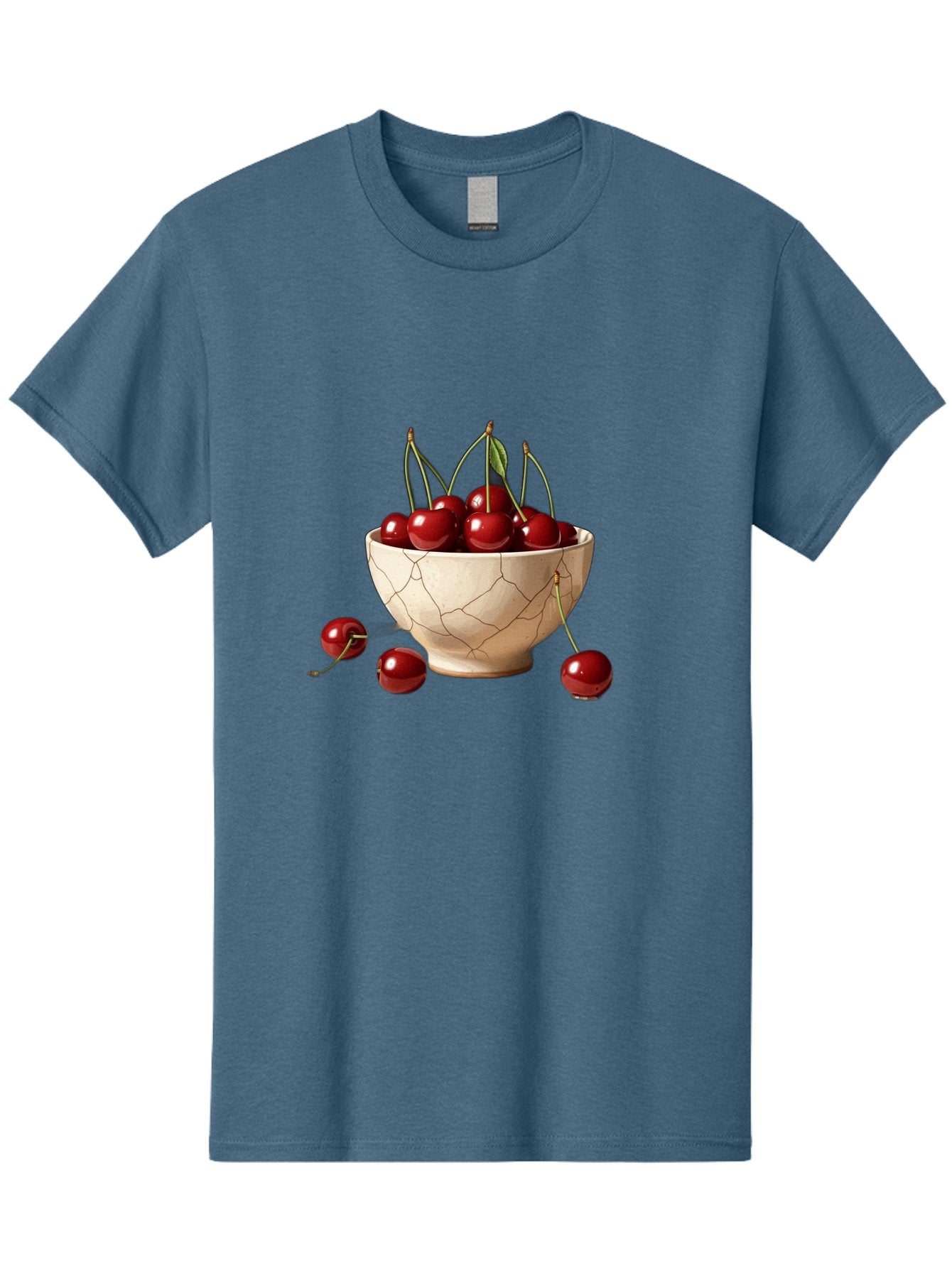 Cherries-In-Kintsugi-Bowl-1 Men'S Graphic Tee, 100% Cotton, Comfortable Casual Summer Wear, Machine Washable, Vintage Camera, Old Camera, Antique Camera, Black Camera, Classic Photography, Photography Equipment, Nostalgic Device, Film Camera, Bah739 11