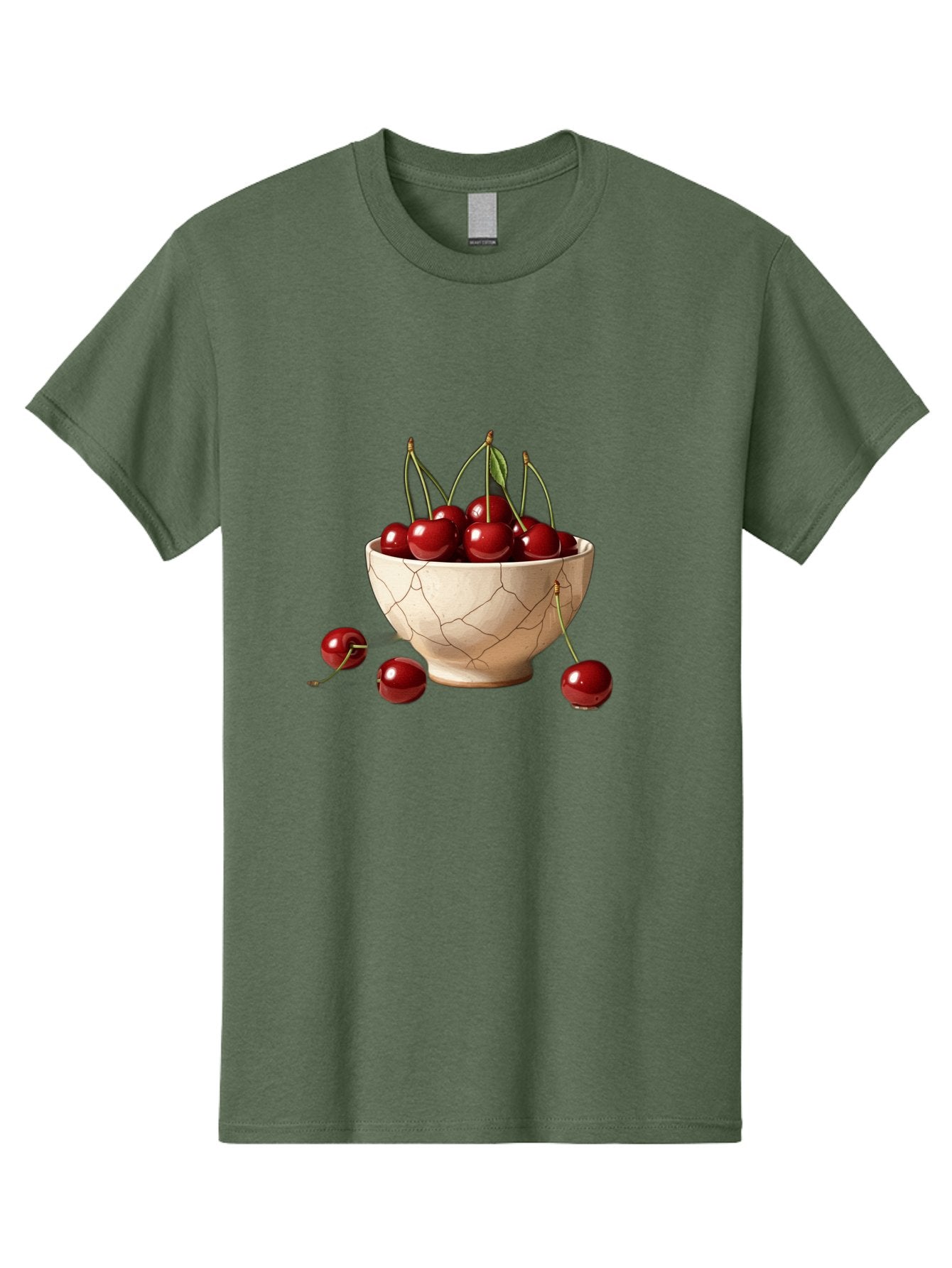 Cherries-In-Kintsugi-Bowl-1 Men'S Graphic Tee, 100% Cotton, Comfortable Casual Summer Wear, Machine Washable, Vintage Camera, Old Camera, Antique Camera, Black Camera, Classic Photography, Photography Equipment, Nostalgic Device, Film Camera, Bah739 4