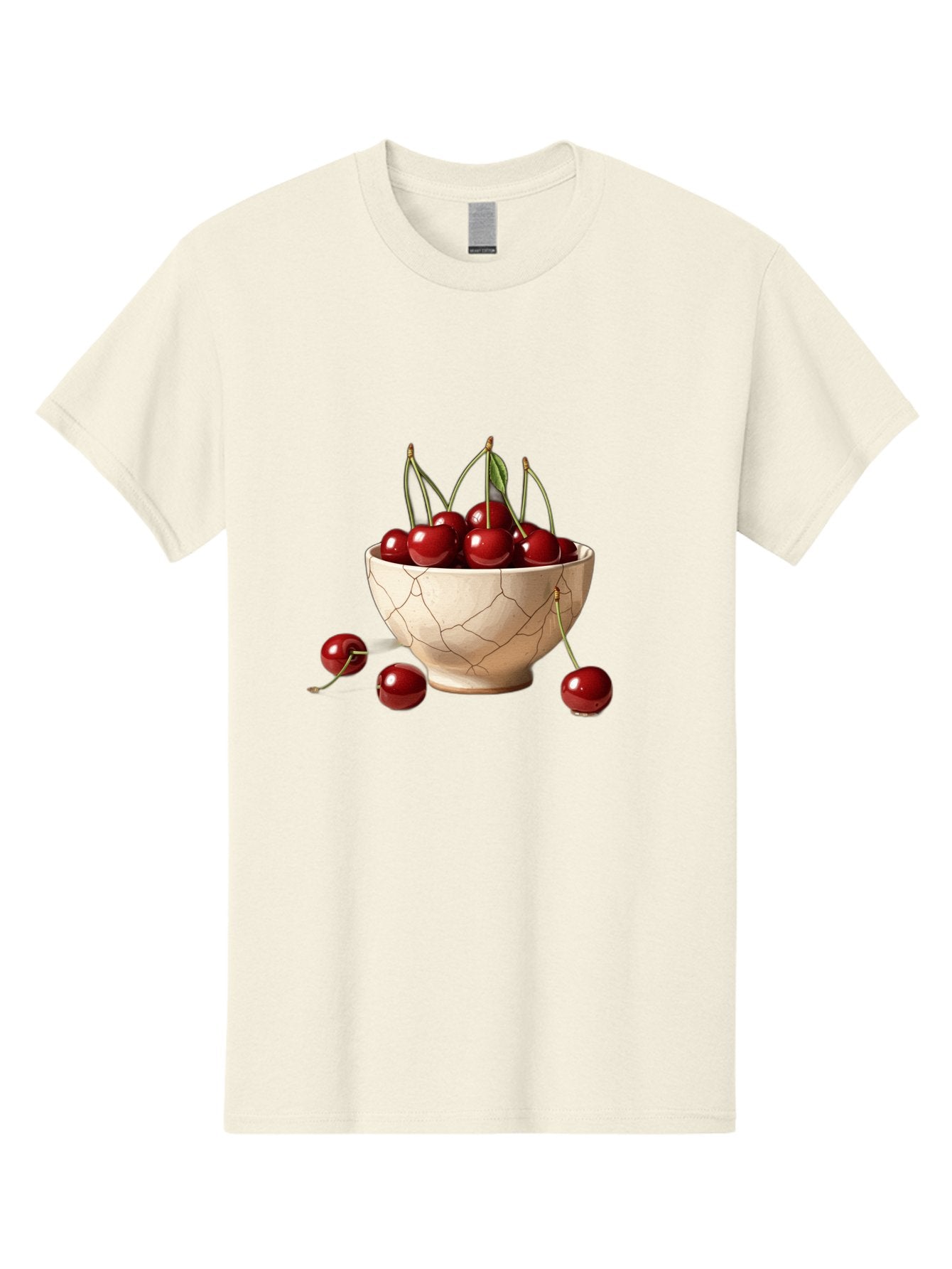 Cherries-In-Kintsugi-Bowl-1 Men'S Graphic Tee, 100% Cotton, Comfortable Casual Summer Wear, Machine Washable, Vintage Camera, Old Camera, Antique Camera, Black Camera, Classic Photography, Photography Equipment, Nostalgic Device, Film Camera, Bah739 13