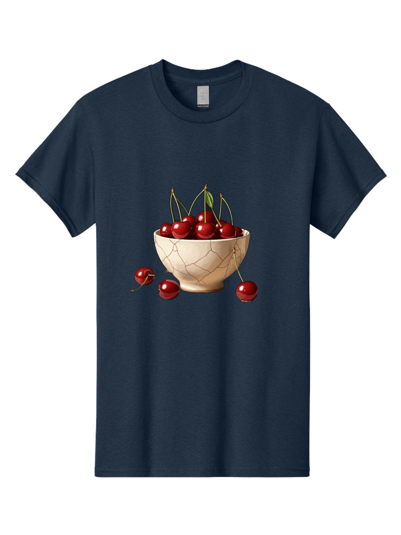 Cherries-In-Kintsugi-Bowl-1 Men'S Graphic Tee, 100% Cotton, Comfortable Casual Summer Wear, Machine Washable, Vintage Camera, Old Camera, Antique Camera, Black Camera, Classic Photography, Photography Equipment, Nostalgic Device, Film Camera, Bah739 12