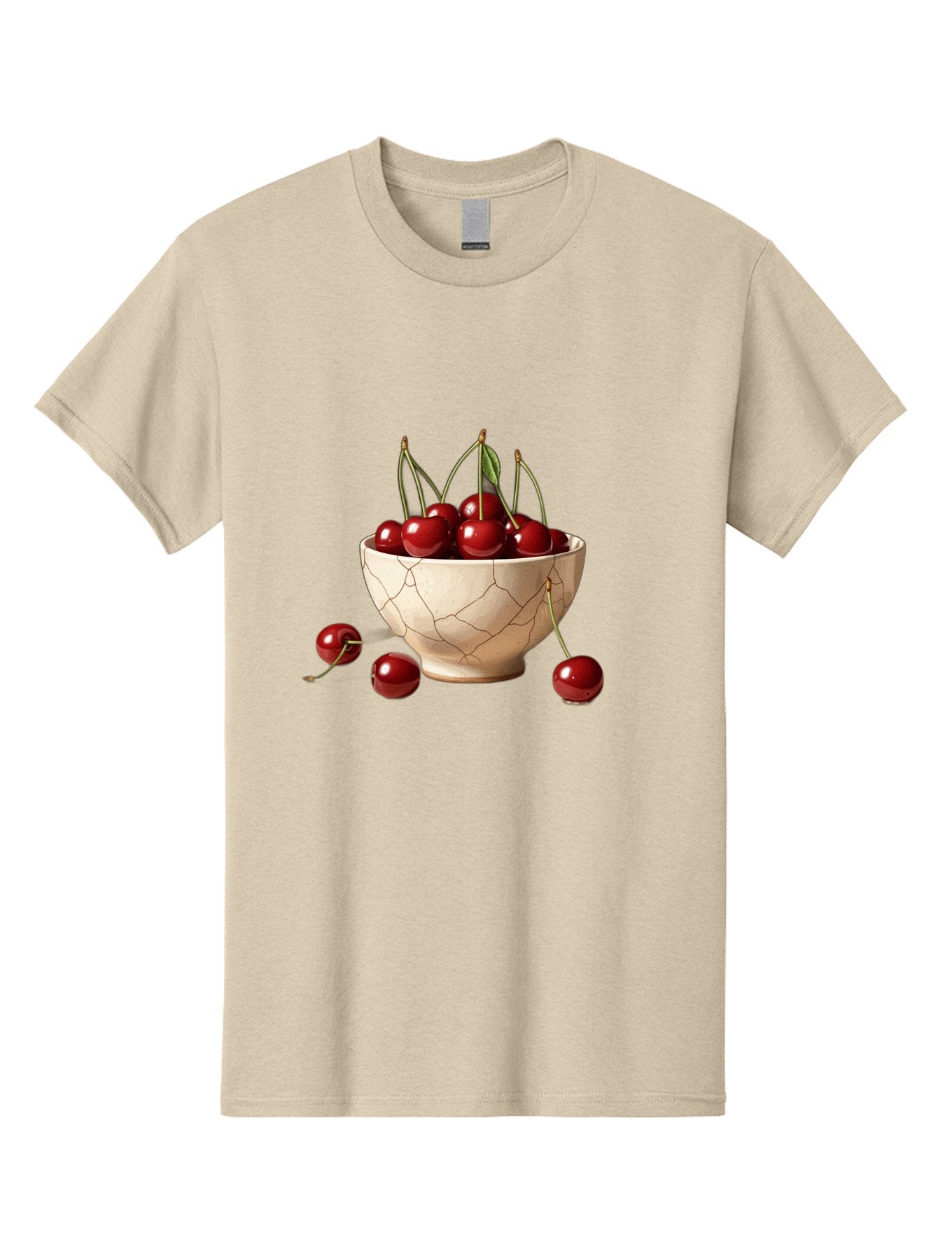Cherries-In-Kintsugi-Bowl-1 Men'S Graphic Tee, 100% Cotton, Comfortable Casual Summer Wear, Machine Washable, Vintage Camera, Old Camera, Antique Camera, Black Camera, Classic Photography, Photography Equipment, Nostalgic Device, Film Camera, Bah739 9