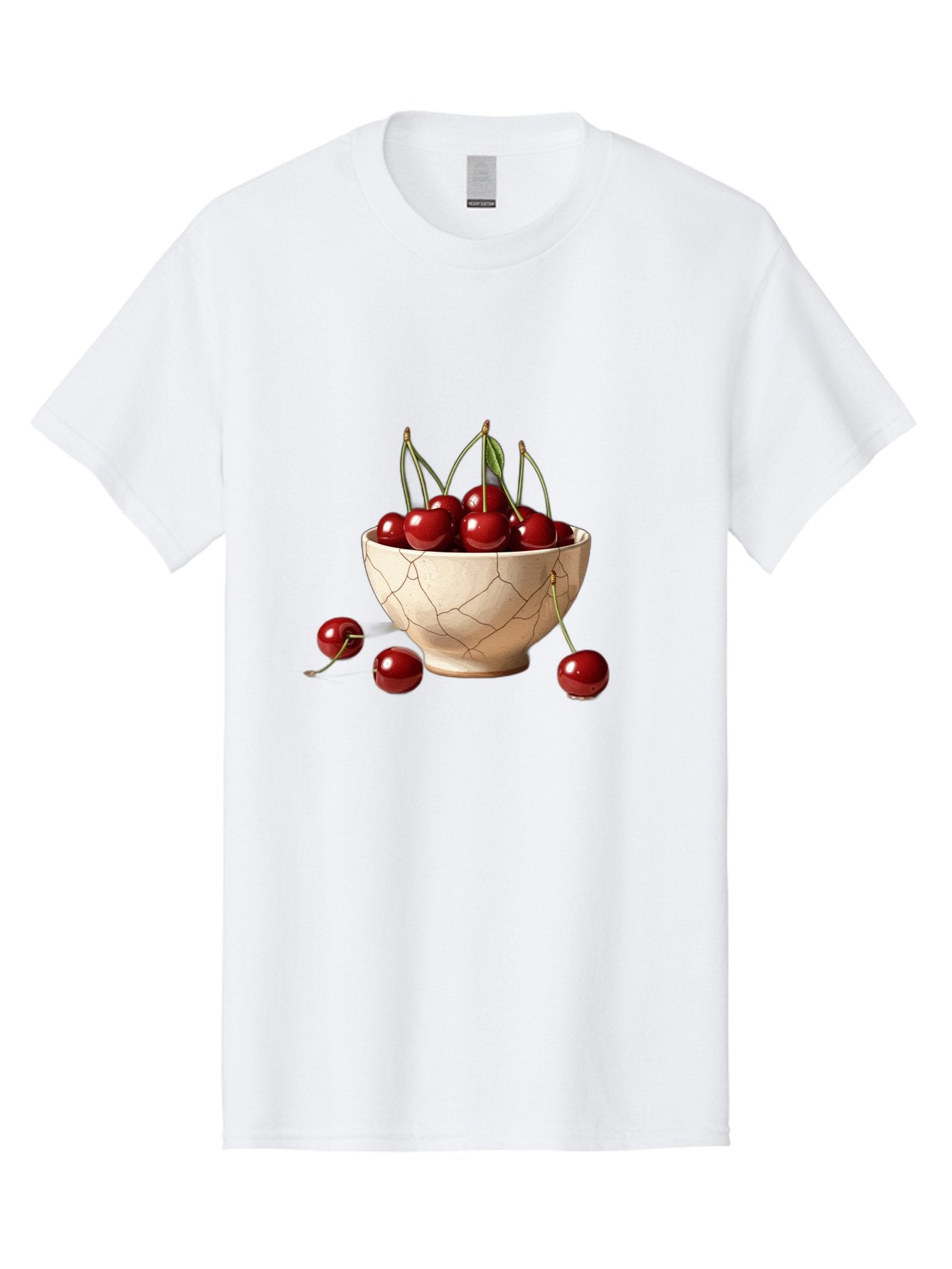 Cherries-In-Kintsugi-Bowl-1 Men'S Graphic Tee, 100% Cotton, Comfortable Casual Summer Wear, Machine Washable, Vintage Camera, Old Camera, Antique Camera, Black Camera, Classic Photography, Photography Equipment, Nostalgic Device, Film Camera, Bah739 7