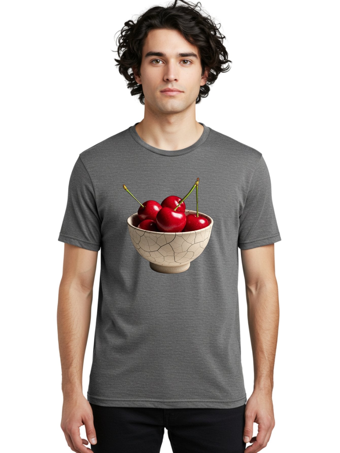 Cherries-In-Kintsugi-Bowl Men'S Graphic Tee, 100% Cotton, Comfortable Casual Summer Wear, Machine Washable, Vintage Camera, Old Camera, Antique Camera, Black Camera, Classic Photography, Photography Equipment, Nostalgic Device, Film Camera, Bah740 22