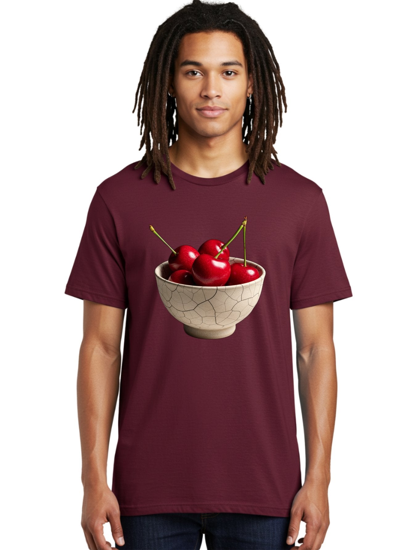 Cherries-In-Kintsugi-Bowl Men'S Graphic Tee, 100% Cotton, Comfortable Casual Summer Wear, Machine Washable, Vintage Camera, Old Camera, Antique Camera, Black Camera, Classic Photography, Photography Equipment, Nostalgic Device, Film Camera, Bah740 19