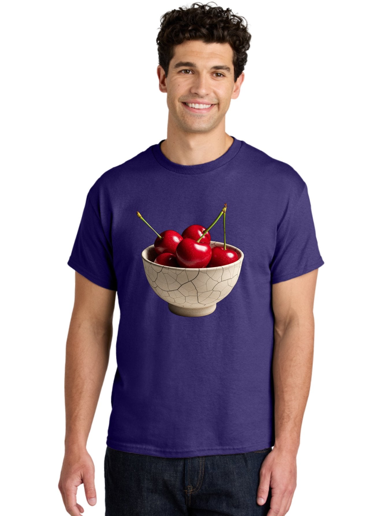 Cherries-In-Kintsugi-Bowl Men'S Graphic Tee, 100% Cotton, Comfortable Casual Summer Wear, Machine Washable, Vintage Camera, Old Camera, Antique Camera, Black Camera, Classic Photography, Photography Equipment, Nostalgic Device, Film Camera, Bah740 16
