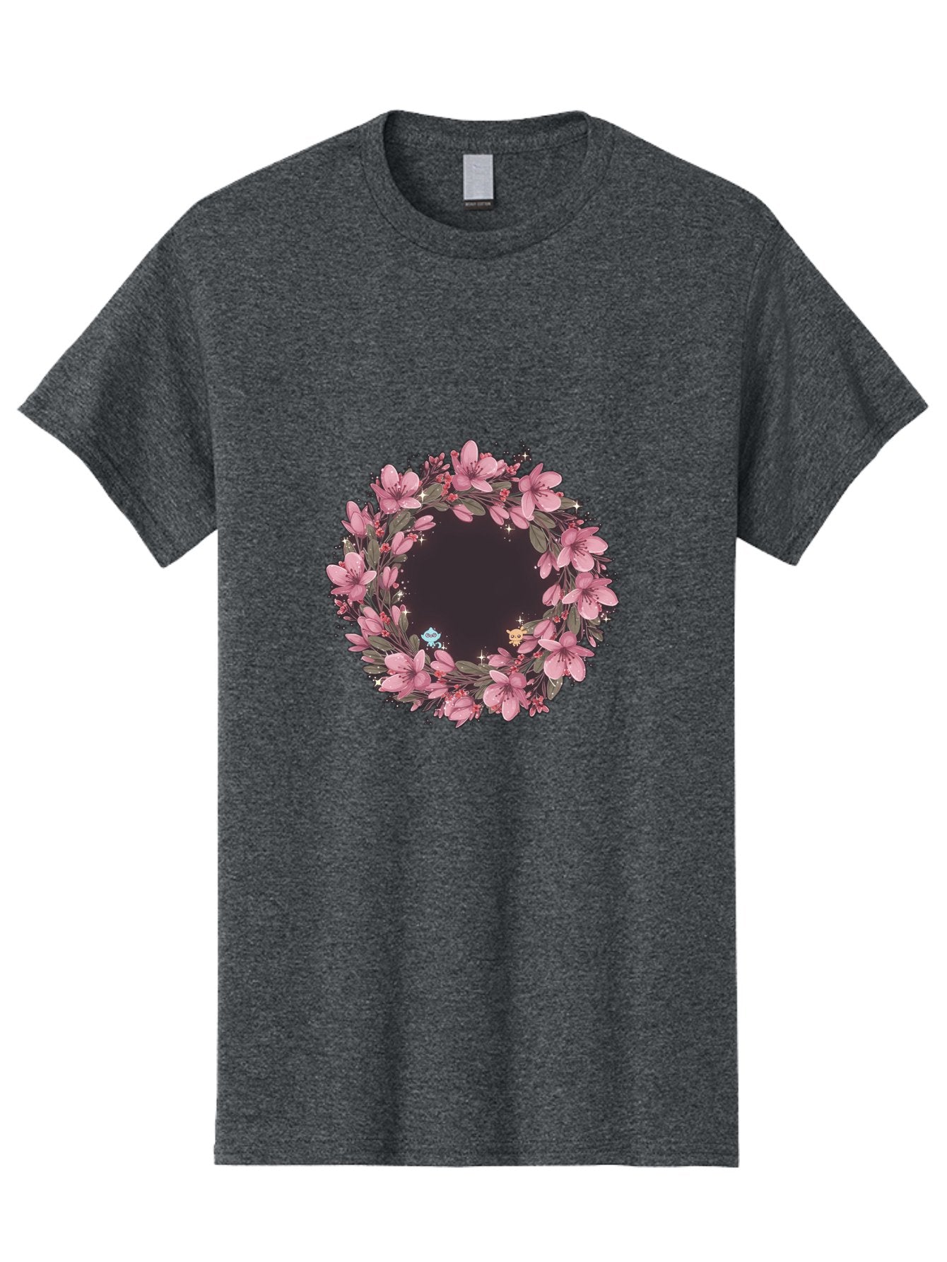 Cherry-Blossom-Wreath Men'S Graphic Tee, 100% Cotton, Comfortable Casual Summer Wear, Machine Washable, Vintage Camera, Old Camera, Antique Camera, Black Camera, Classic Photography, Photography Equipment, Nostalgic Device, Film Camera, Bah743