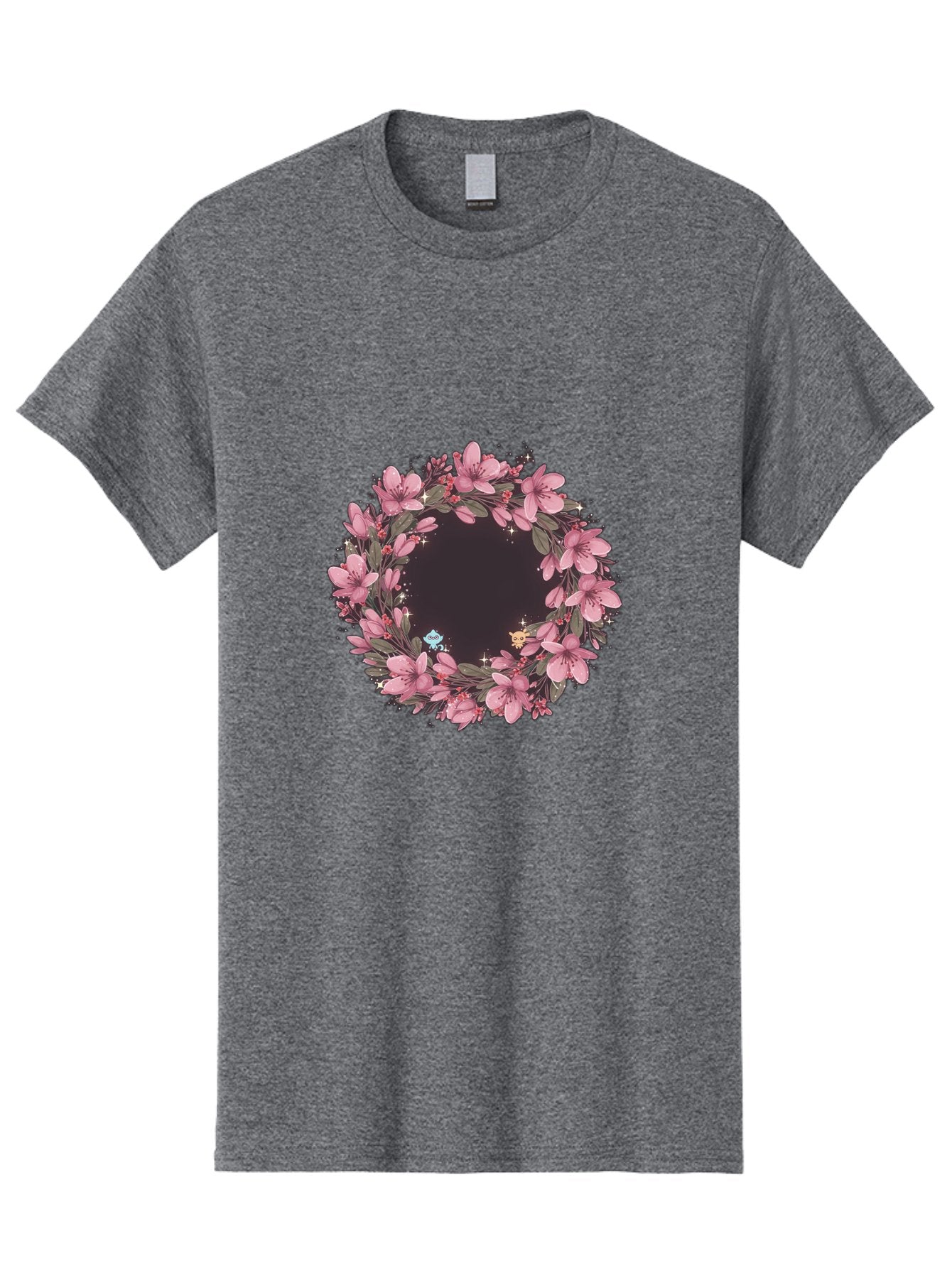 Cherry-Blossom-Wreath Men'S Graphic Tee, 100% Cotton, Comfortable Casual Summer Wear, Machine Washable, Vintage Camera, Old Camera, Antique Camera, Black Camera, Classic Photography, Photography Equipment, Nostalgic Device, Film Camera, Bah743 9